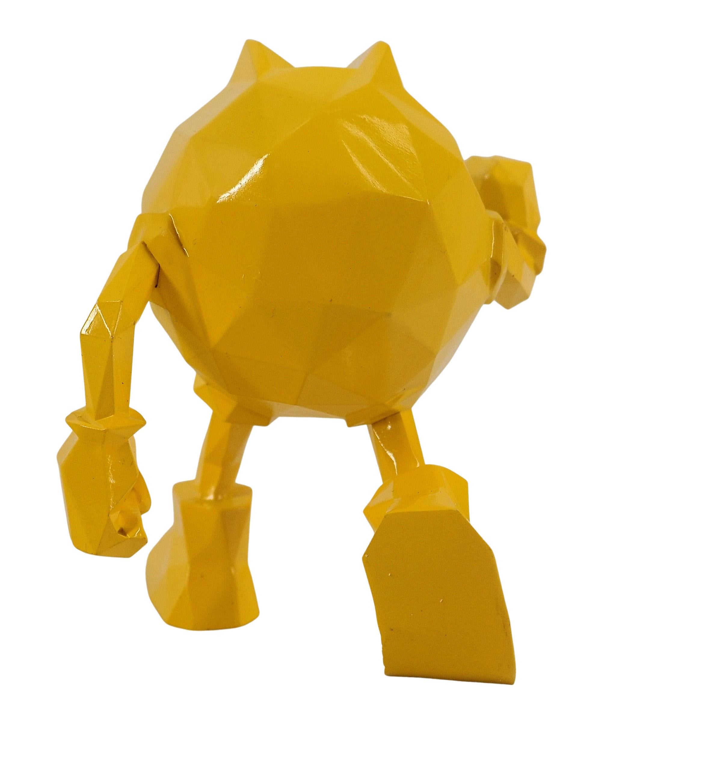 Pac-Man (Yellow edition) - Mini Sculpture  - Brown Figurative Sculpture by Richard Orlinski