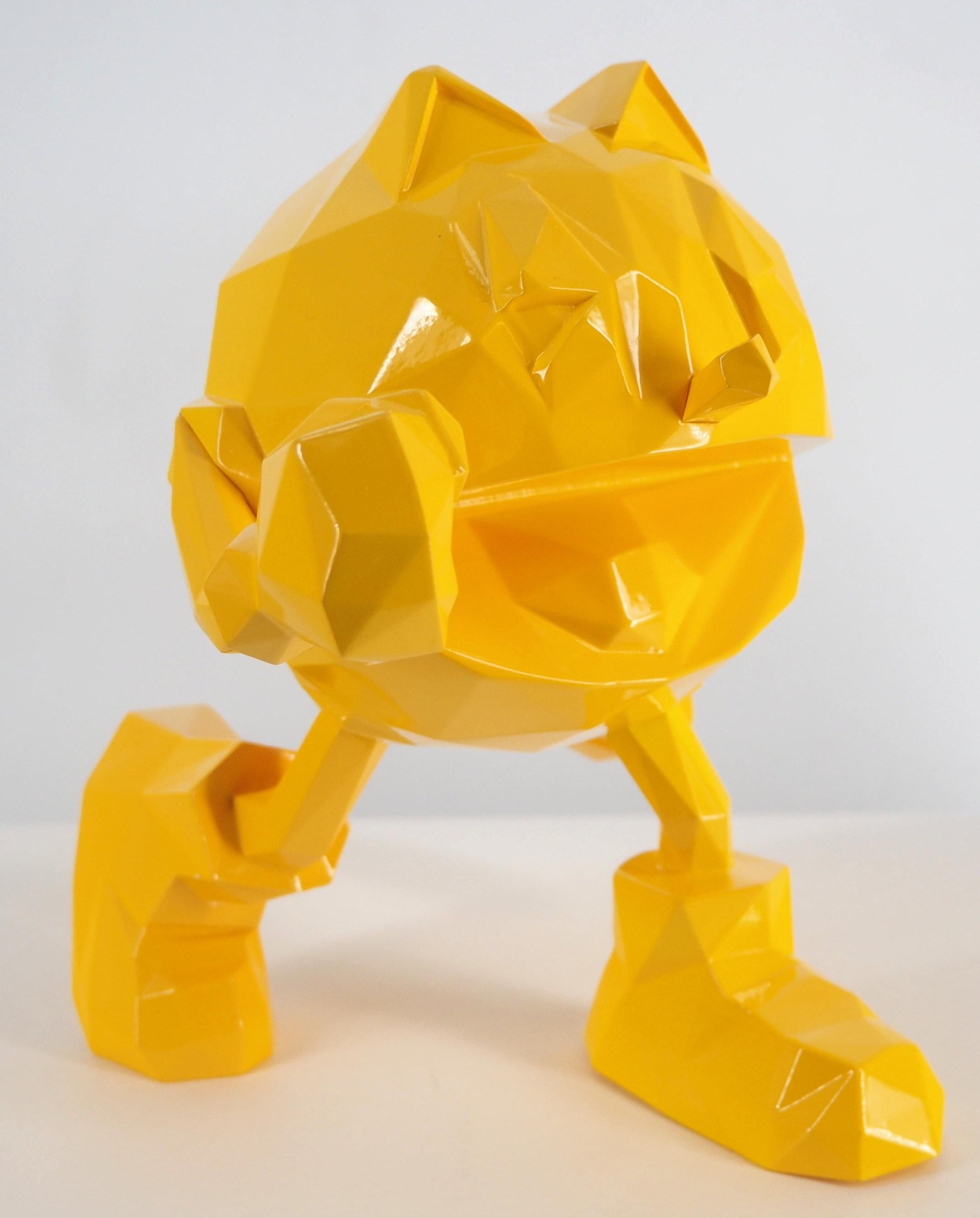 Pac-Man (Yellow edition) - Sculpture  - Beige Figurative Sculpture by Richard Orlinski