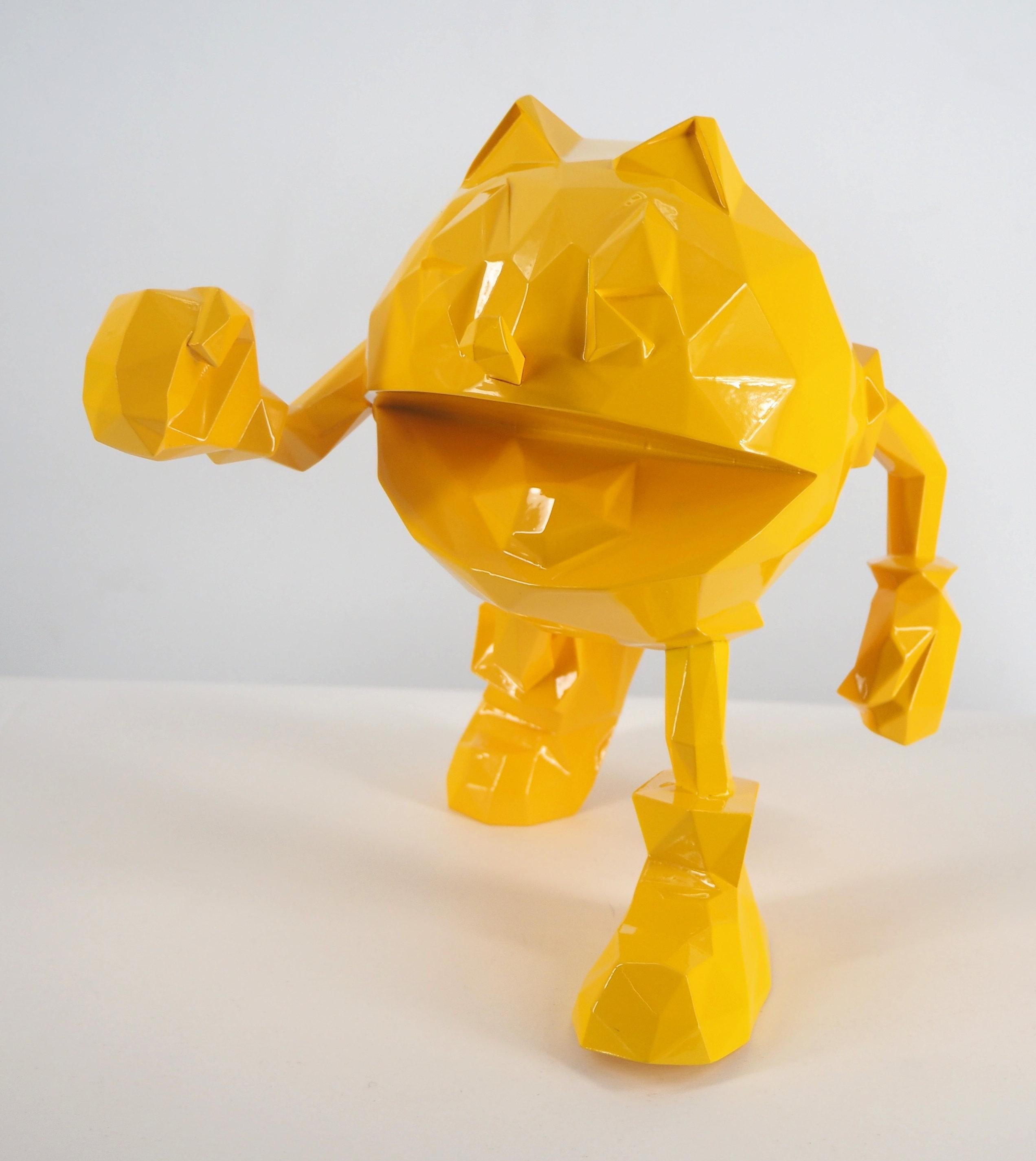 Richard Orlinski Figurative Sculpture - Pac-man (Yellow Edition) - Sculpture in original box with artist coa