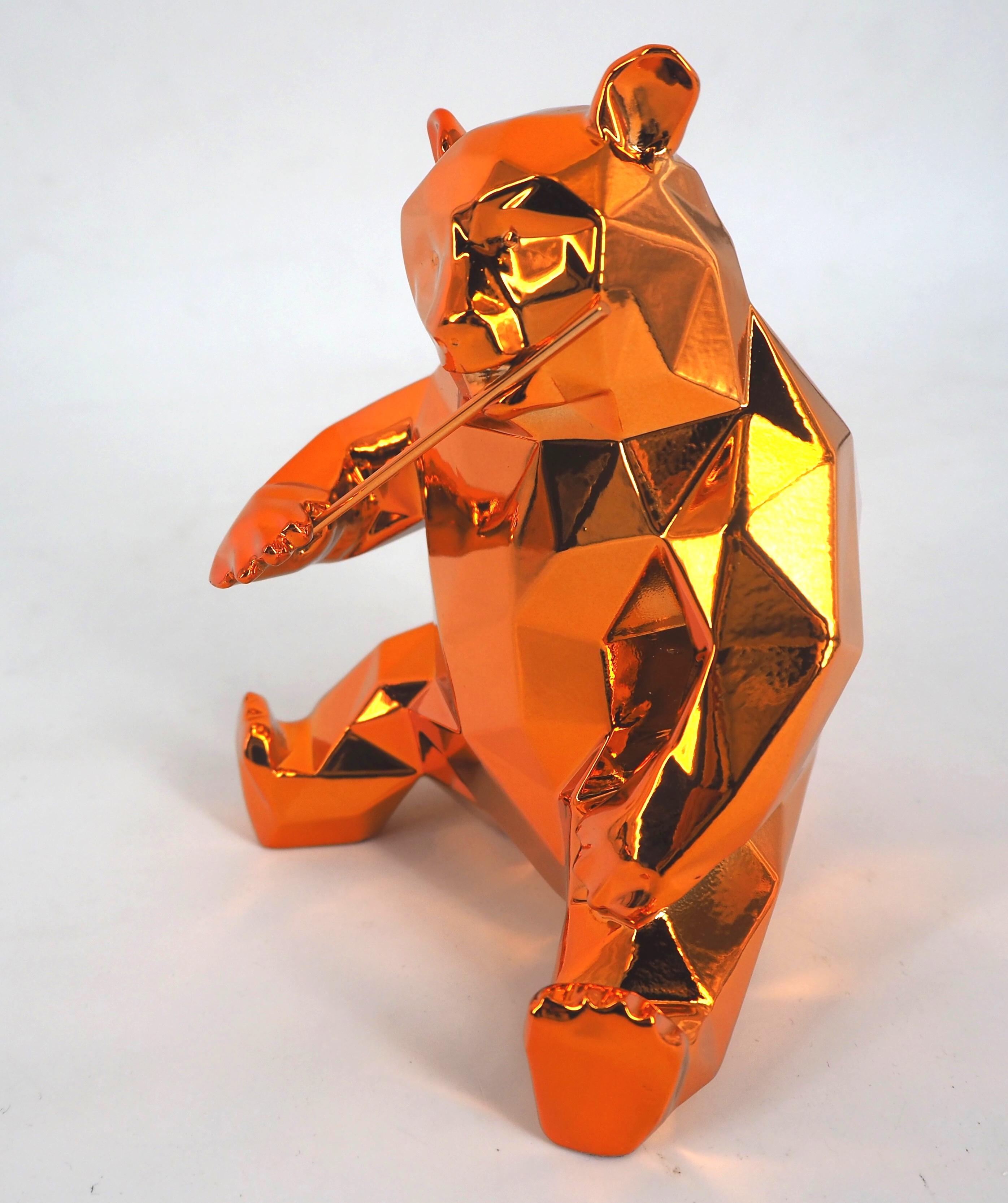 Panda Spirit (Orange Edition) - Sculpture in original box with artist coa For Sale 1