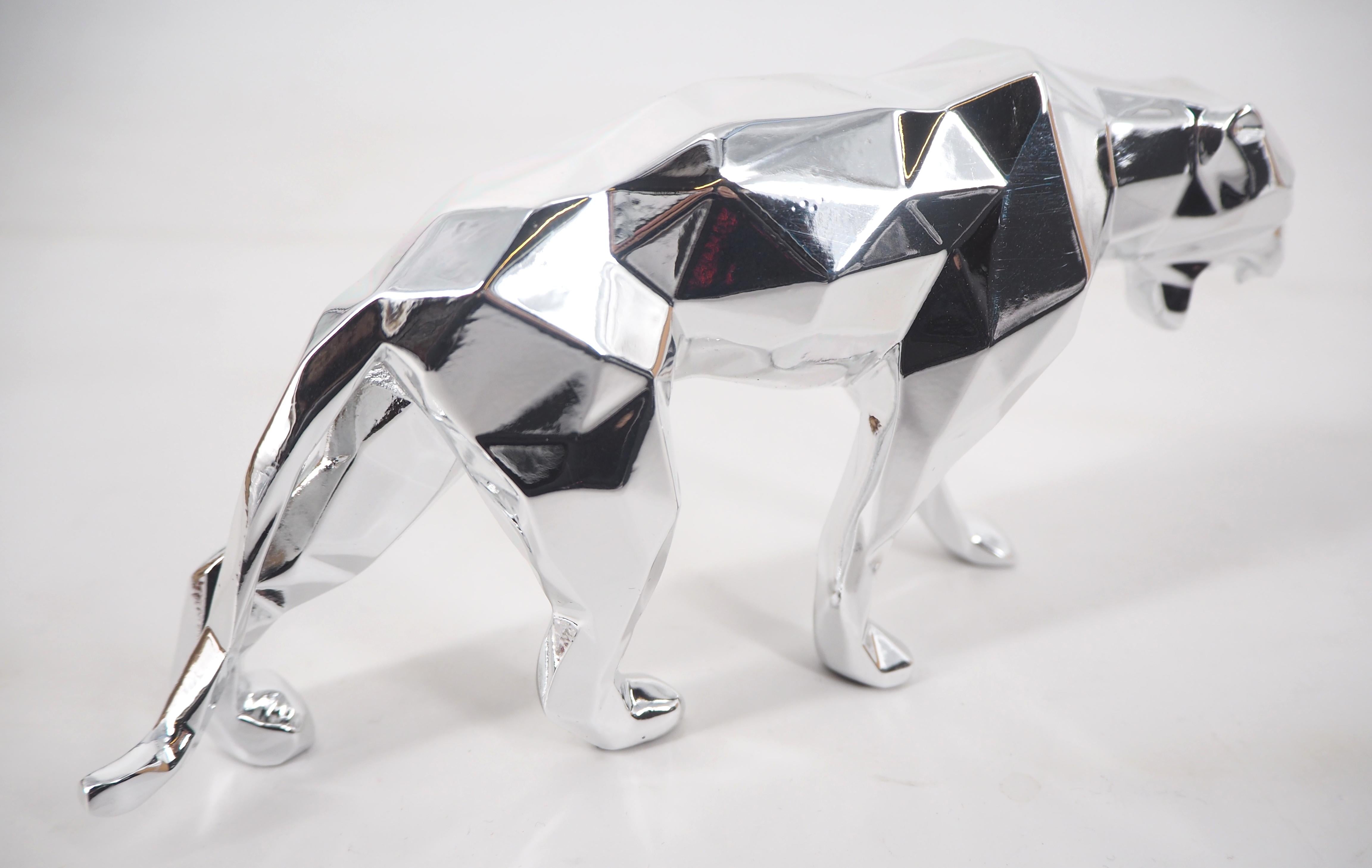 Panther Spirit (Silver edition) - Sculpture in original box with artist coa For Sale 5