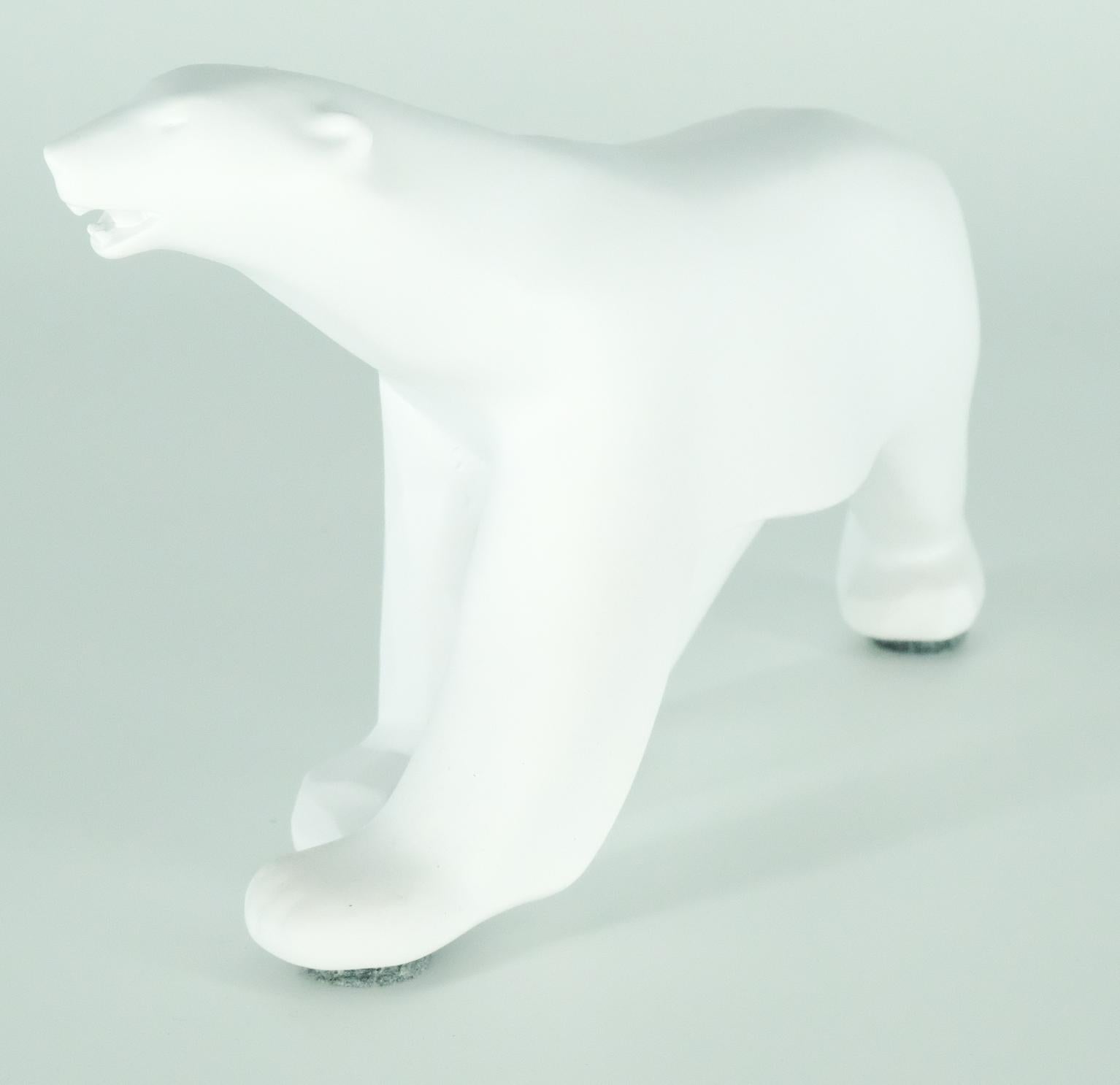 Ours Pompon  (édition blanche) - Sculpture dans sa boîte d'origine avec certificat d'artiste en vente 3