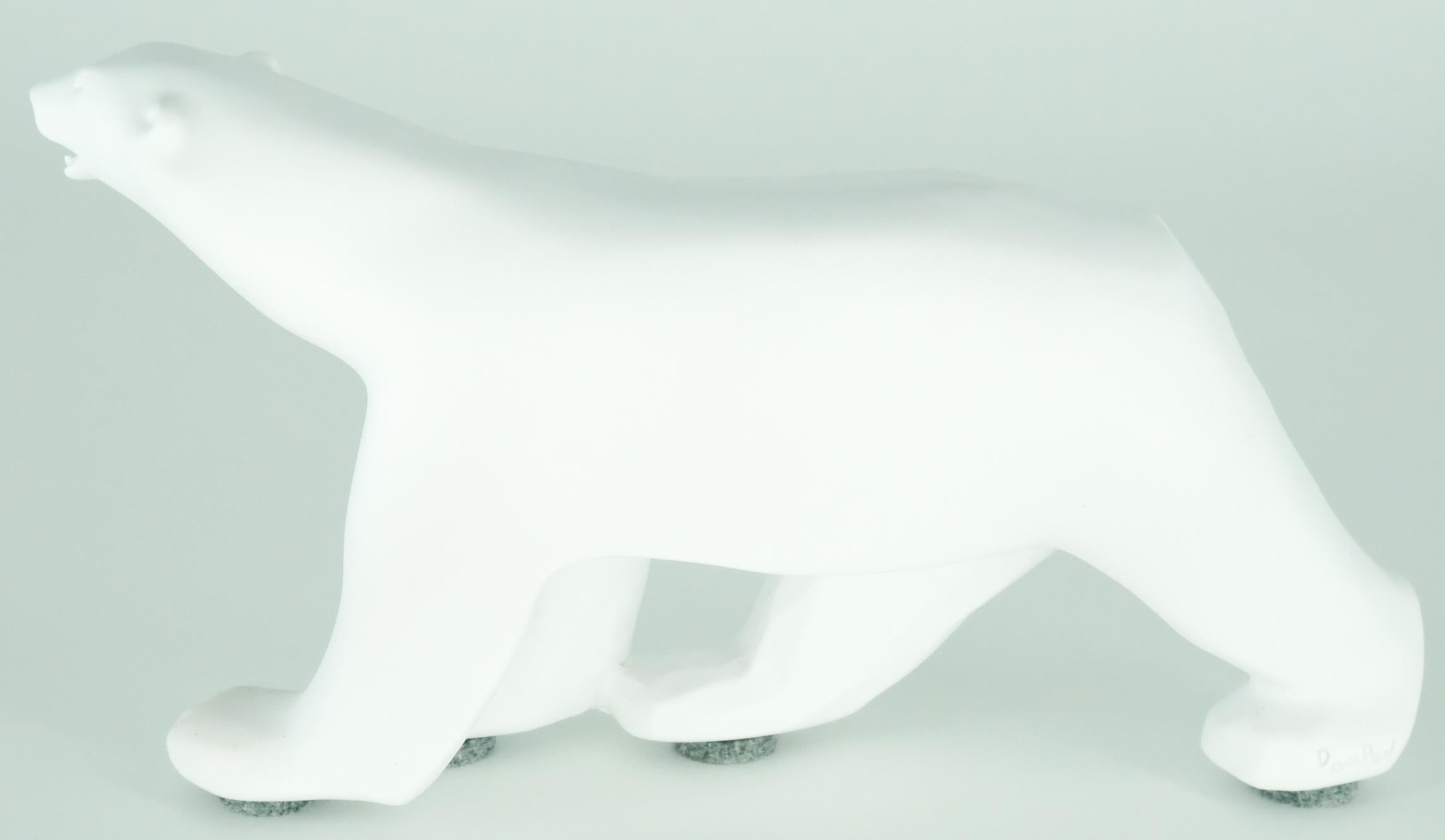 Ours Pompon  (édition blanche) - Sculpture dans sa boîte d'origine avec certificat d'artiste en vente 4