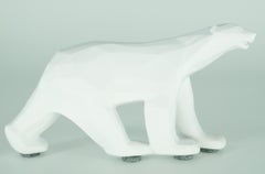 Pompon Bear  (White) - Sculpture