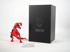T-Rex  (Rouge) - Sculpture avec certificat
