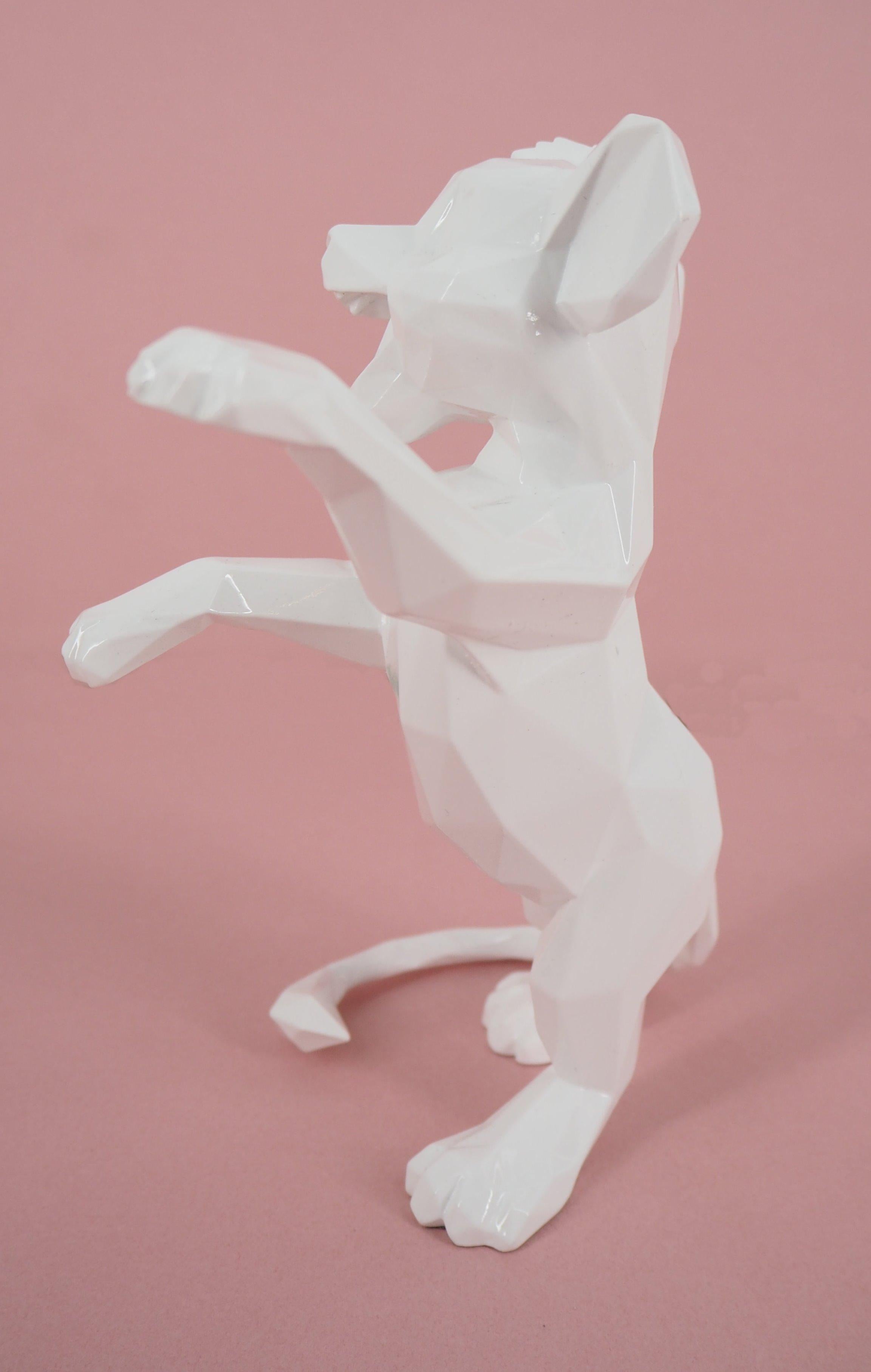 White Simba (Disneyland Paris Limited edition) - Sculpture - Brown Figurative Sculpture by Richard Orlinski