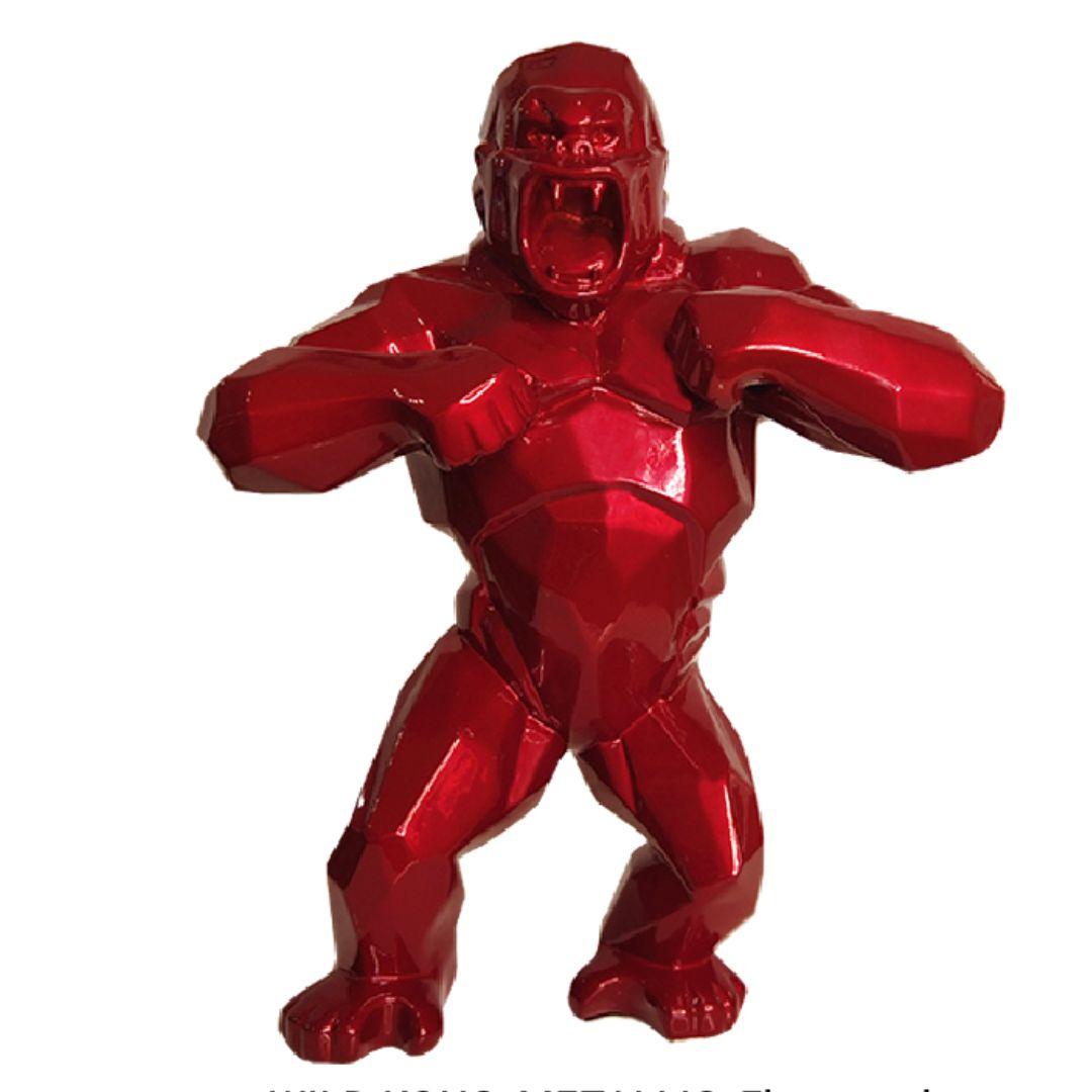 Wild Kong, flame red, Richard Orlinski For Sale 1