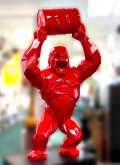 Wild Kong Oil Resin Sculpture, Signed 3/8, Street Art