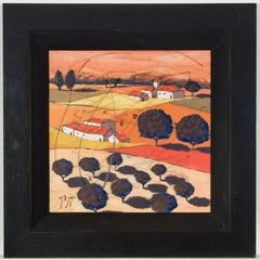 Richard Pargeter - Signed Contemporary Oil, Rural Tuscan Landscape