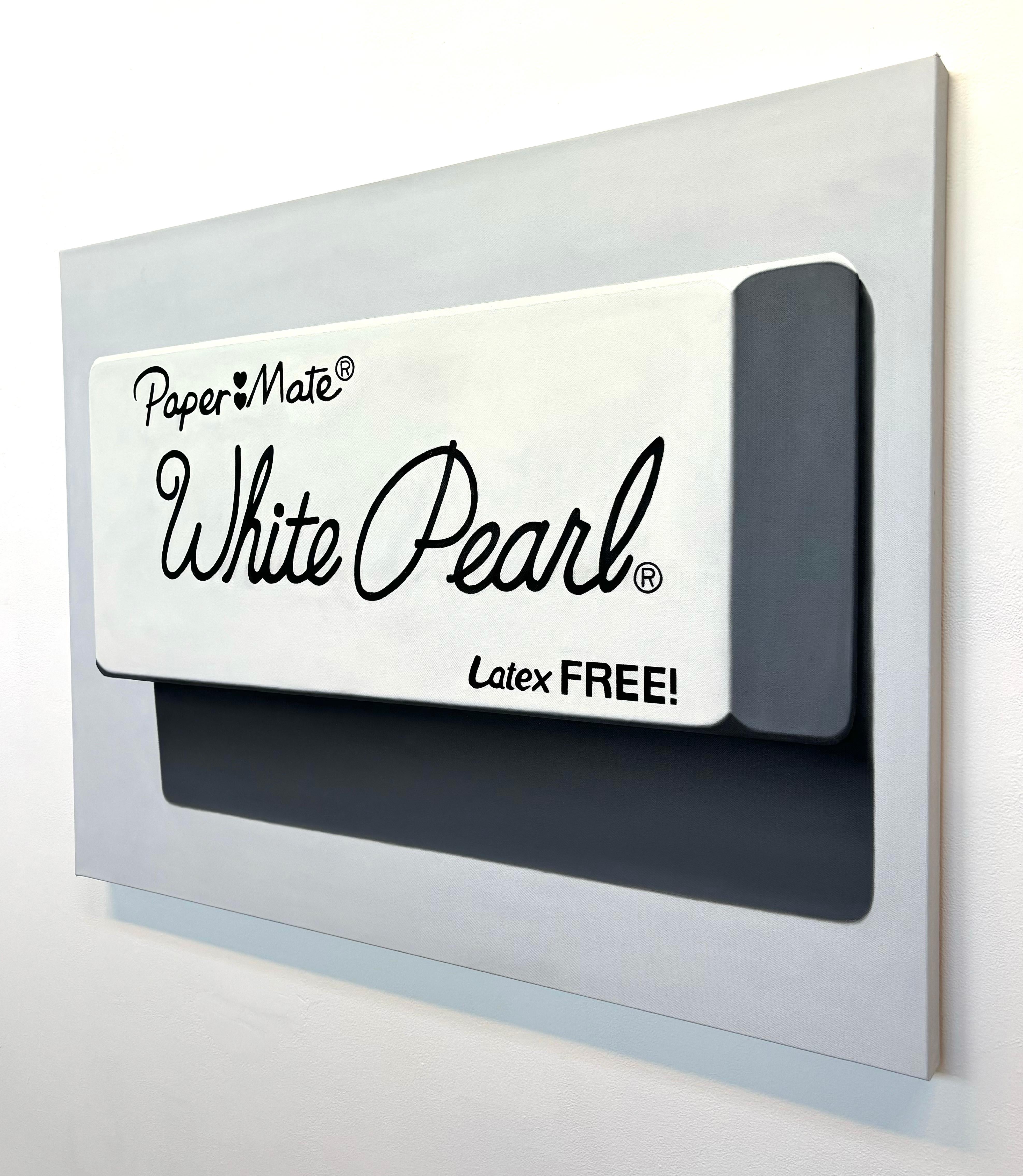 Paper Mate White Pearl - Realist Painting by Richard Parker