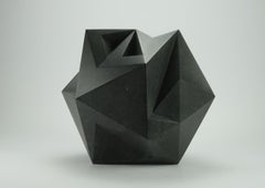 Blackbird By Richard Perry - abstract sculpture, Irish blue limestone