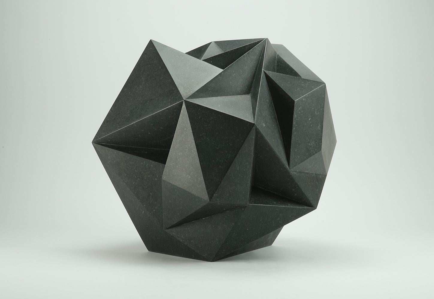 Blackbird By Richard Perry - abstract sculpture, Irish blue limestone