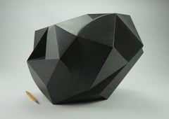 Caniform by Richard Perry - Abstract sculpture, Irish blue limestone, geometric