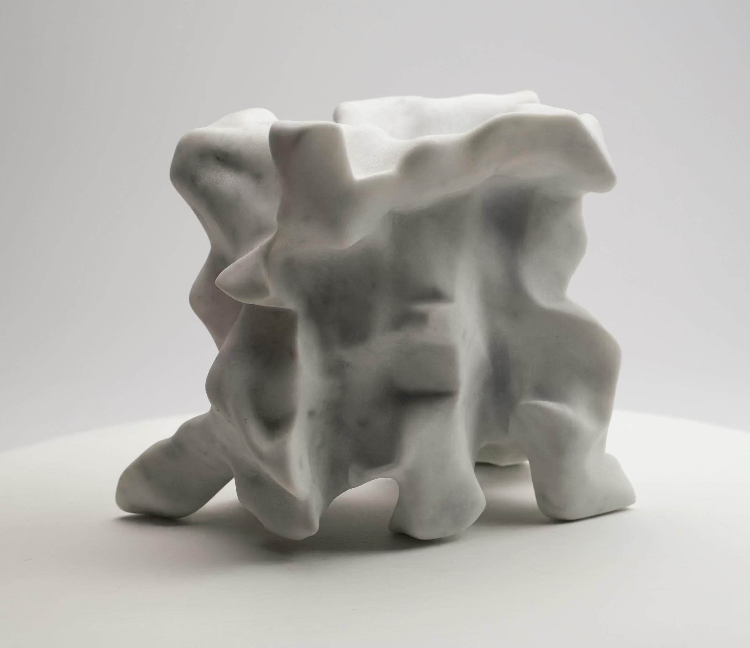 El Greco by Richard Perry - Contemporary abstract sculpture, Carrara marble For Sale 3