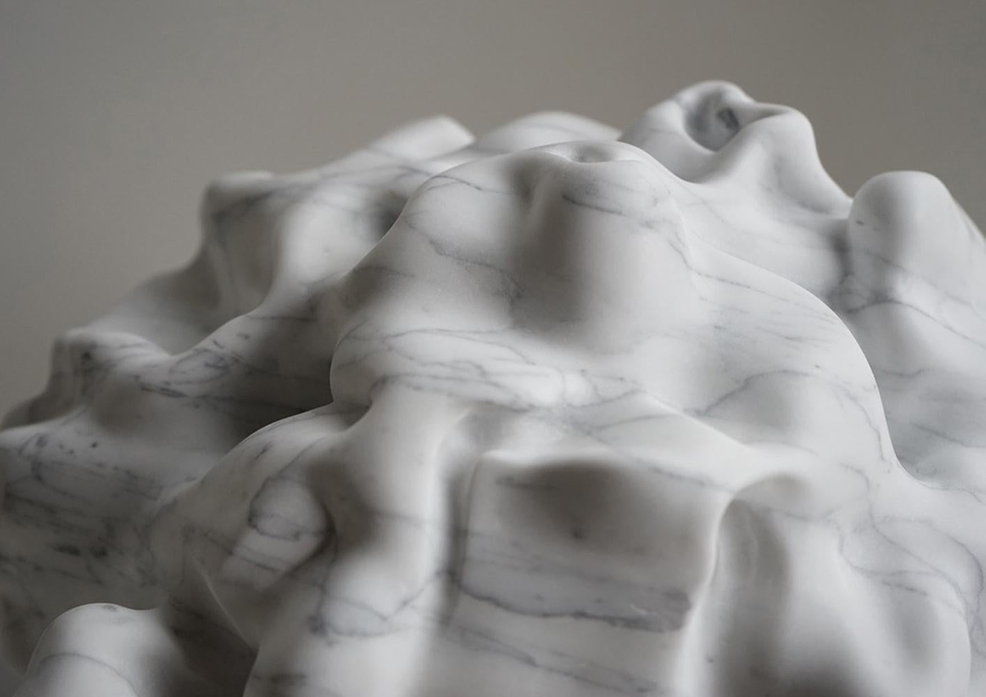 Ghost By Richard Perry - Abstract sculpture, organic forms, Carrara marble For Sale 2