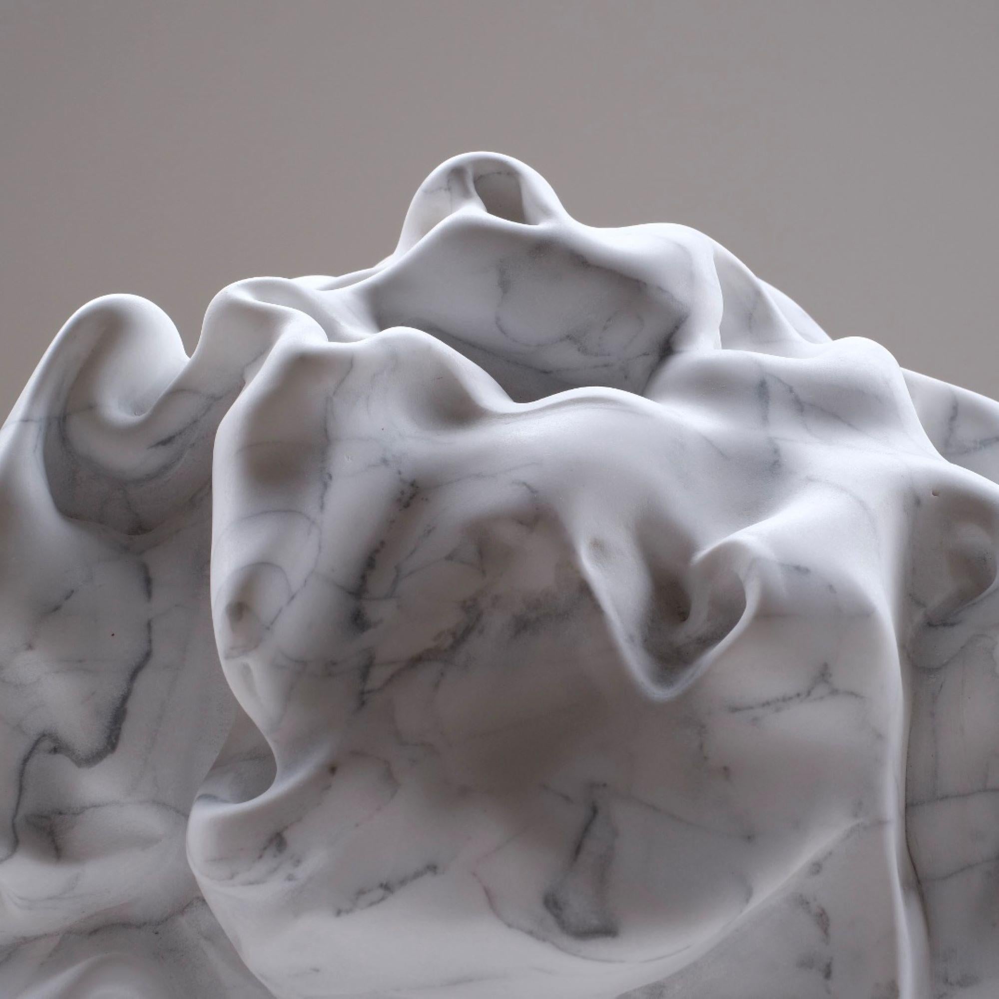 Ghost By Richard Perry - Abstract sculpture, organic forms, Carrara marble For Sale 5