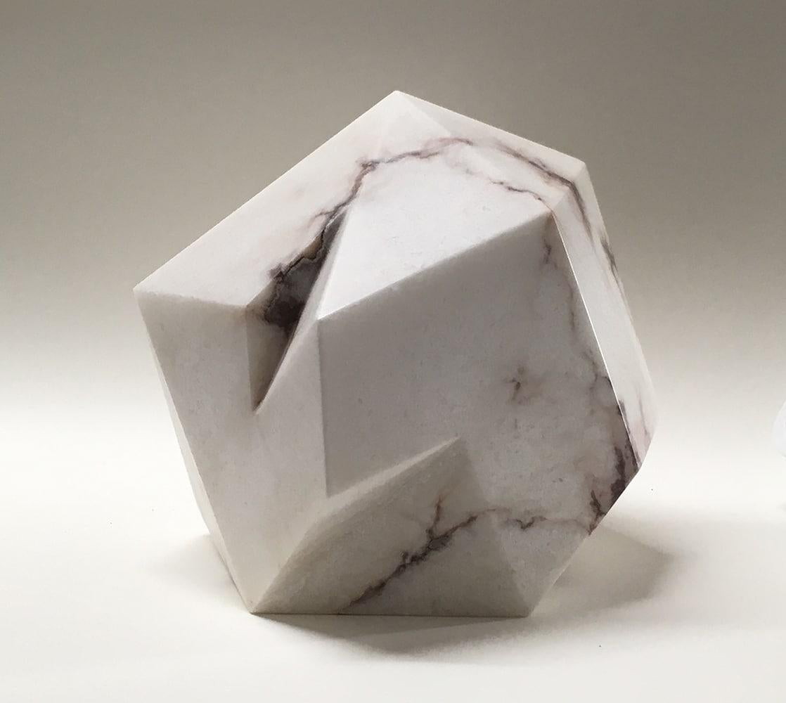 Helin 1 by Richard Perry - Geometric abstract sculpture, alabaster For Sale 1