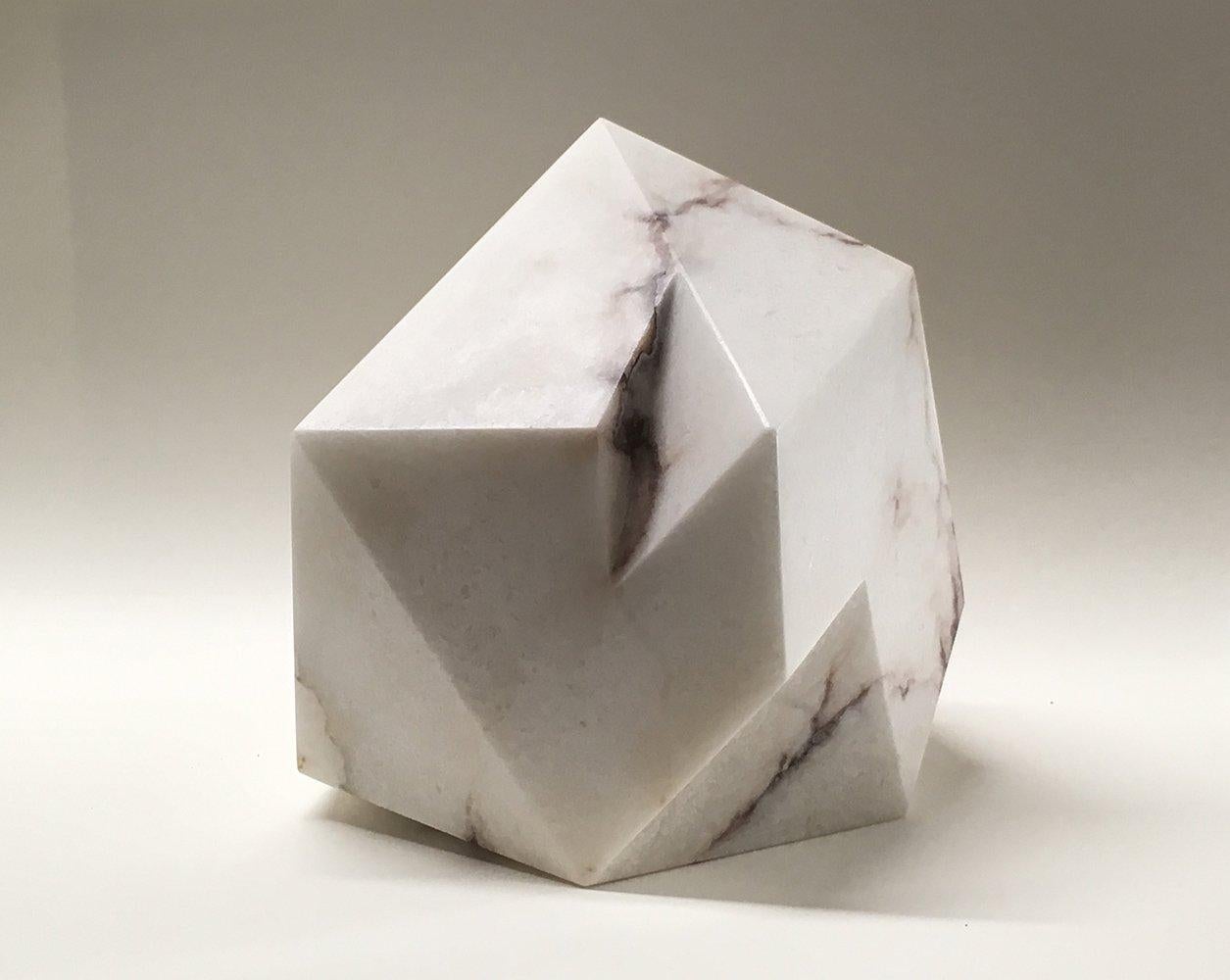 Helin 1 by Richard Perry - Geometric abstract sculpture, alabaster For Sale 2