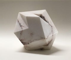 Helin 1 von Richard Perry – Geometrische abstrakte Skulptur, Alabaster, Helin