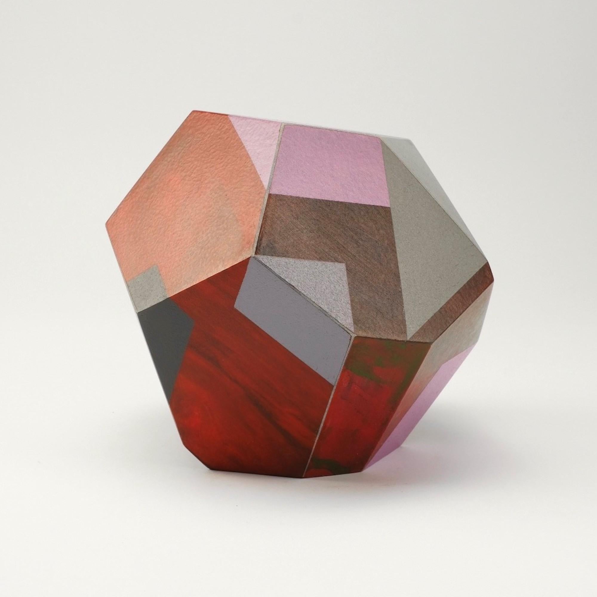 Moonrise by Richard Perry - Abstract sculpture, Bardiglio, colourful, paint, wax For Sale 2