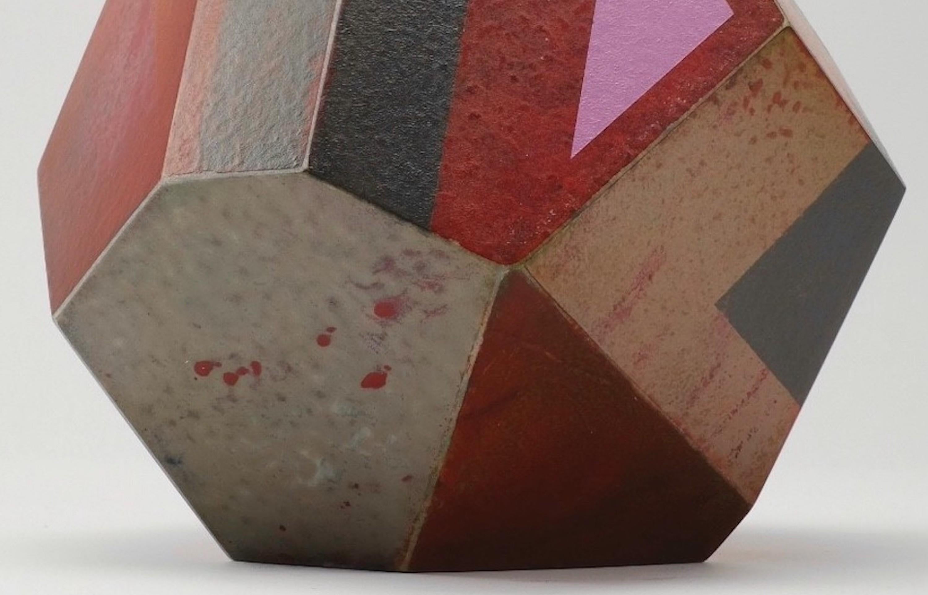 Moonrise by Richard Perry - Abstract sculpture, Bardiglio, colourful, paint, wax For Sale 3