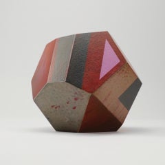 Moonrise by Richard Perry - Abstract sculpture, Bardiglio, colourful, paint, wax