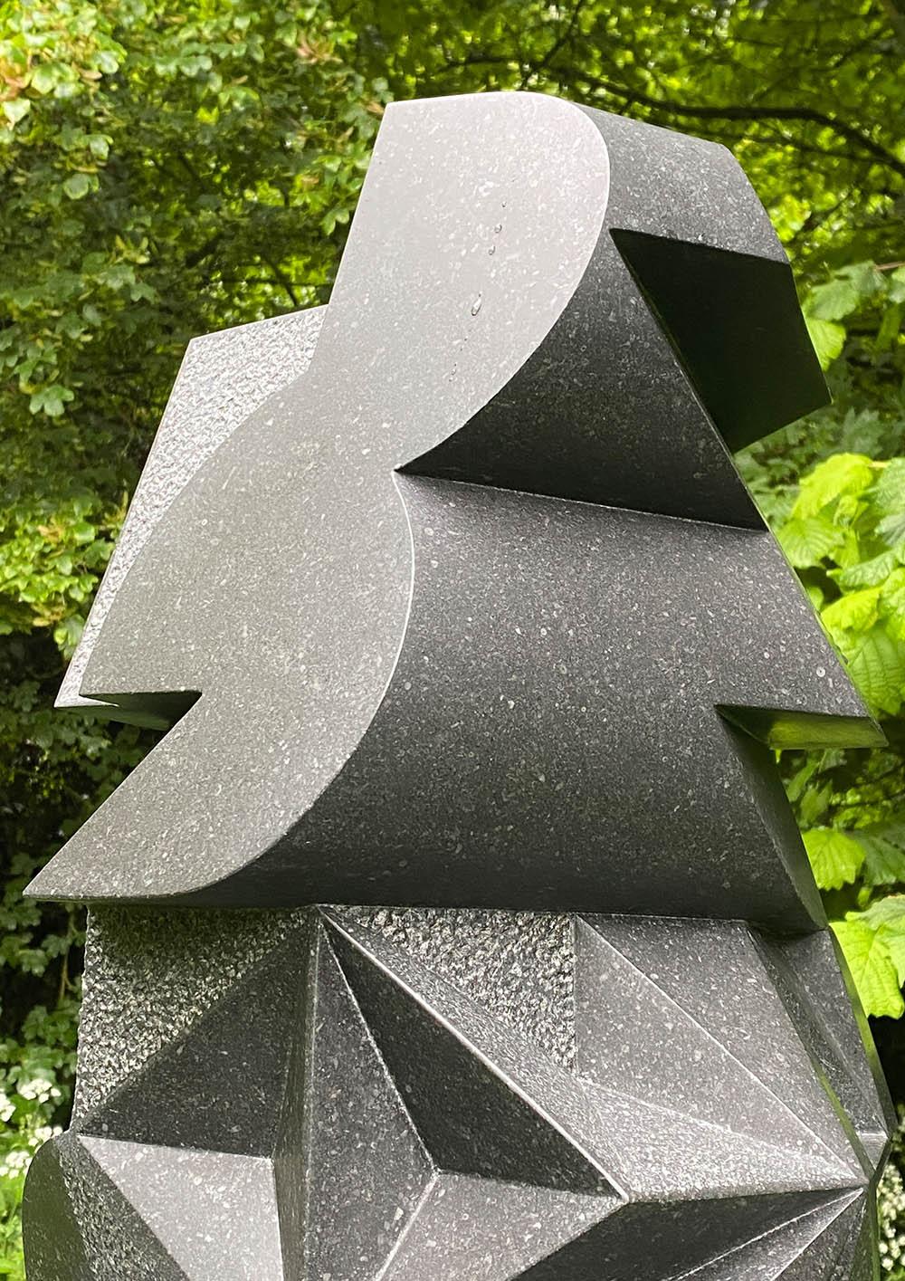 Rook By Richard Perry - Large abstract sculpture, Irish blue limestone For Sale 2