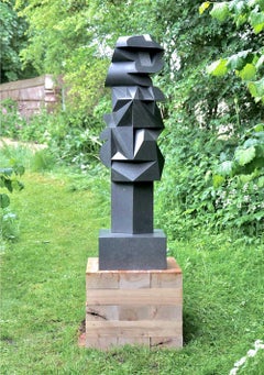 Rook By Richard Perry - Large abstract sculpture, Irish blue limestone