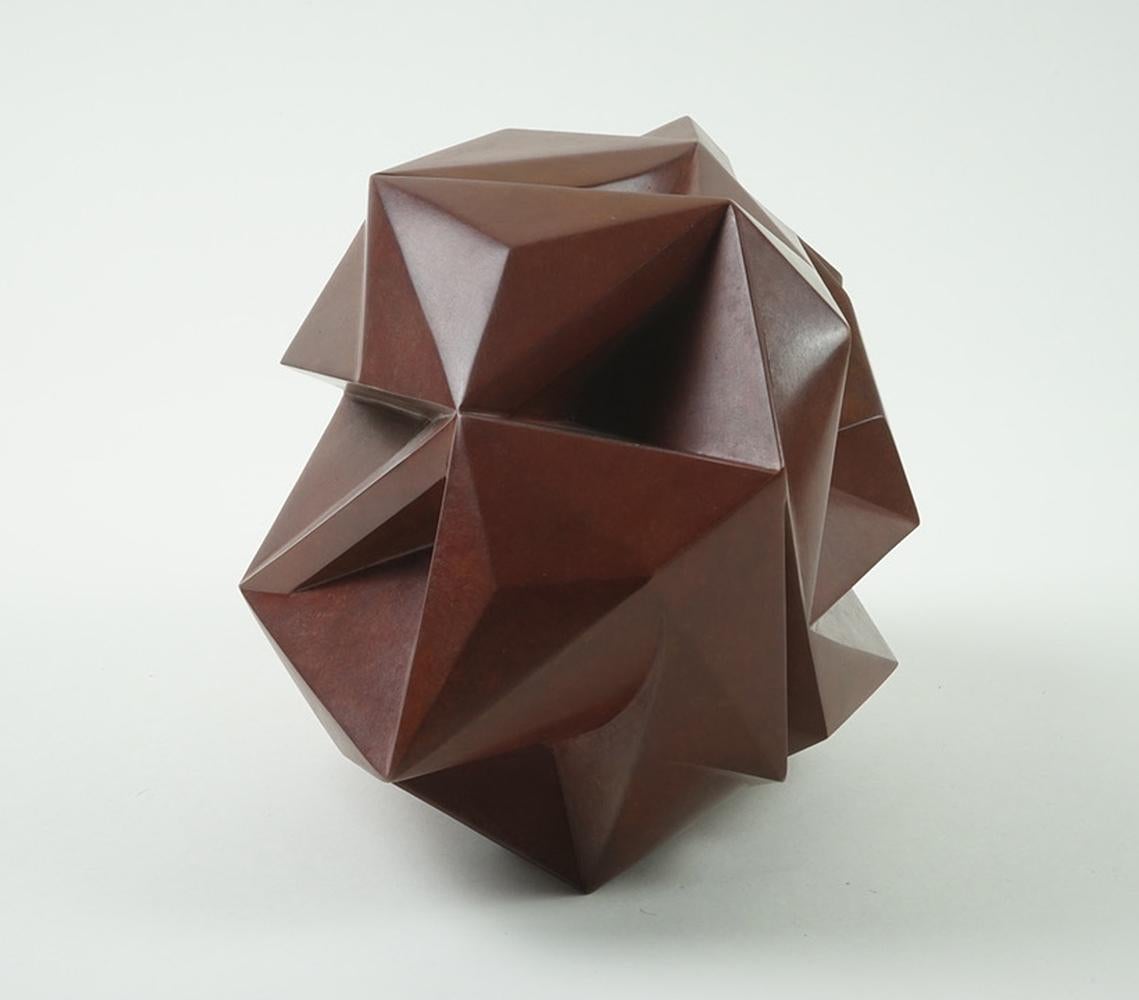 Spacetime 1 by Richard Perry - Contemporary abstract sculpture, bronze, geometry For Sale 3