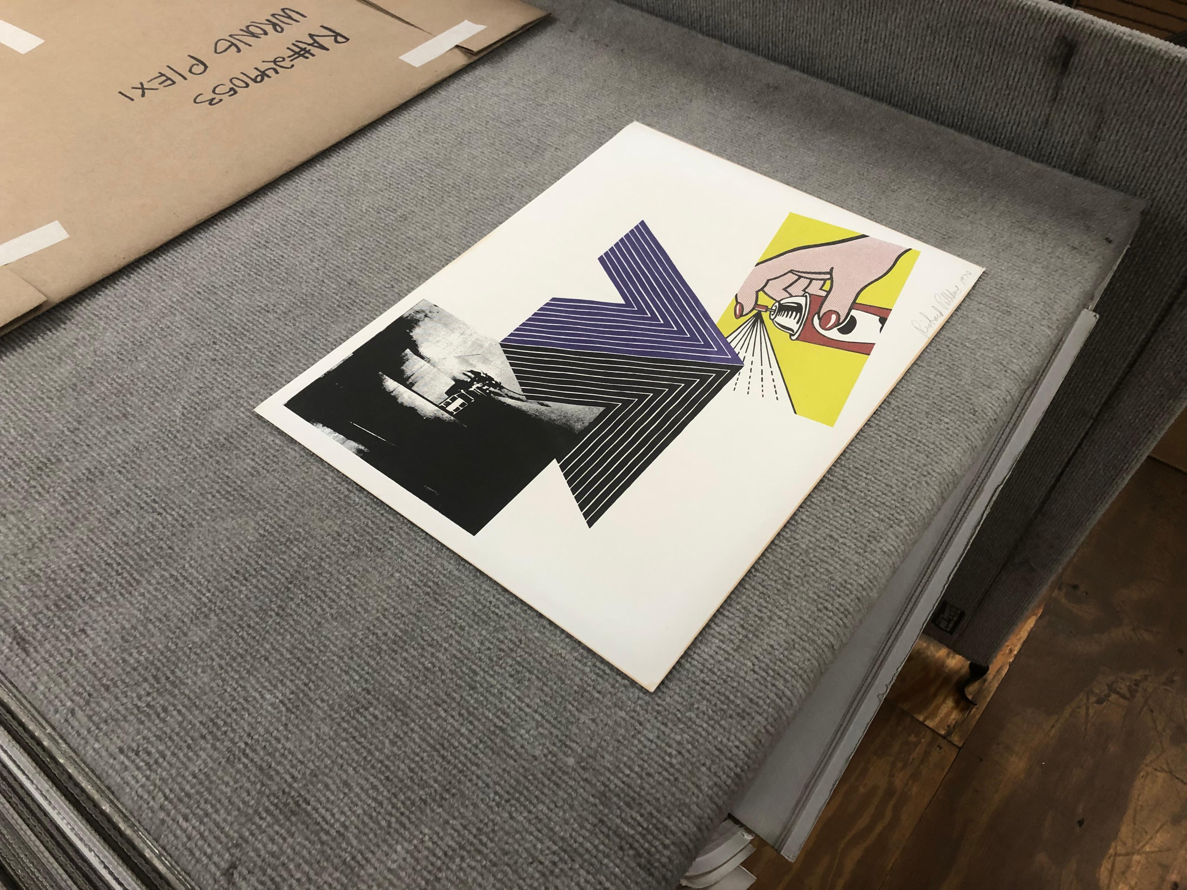 1970 Richard Pettibone 'Appropriation print with Andy Warhol, Frank Stella, and  en vente 14