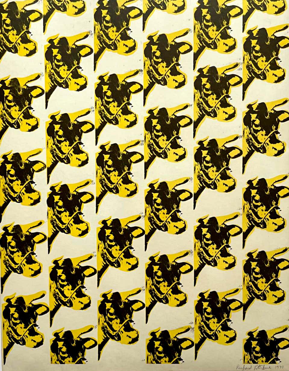 Pettibone's Andy Warhol Cow Wallpaper, pencil signed famed appropriation print