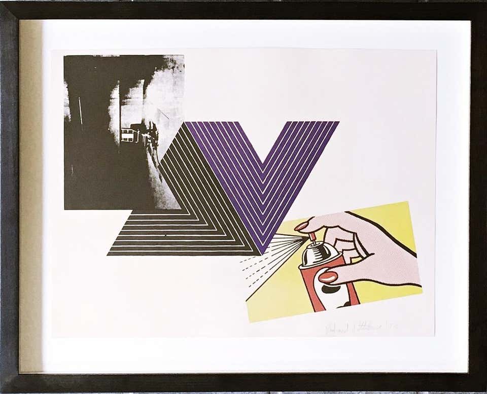 Pop Art Appropriation Print: Andy Warhol, Frank Stella, Roy Lichtenstein, SIGNED