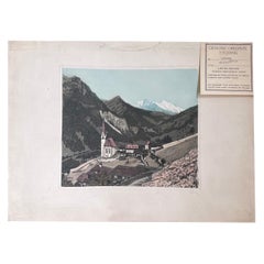 Richard Pokorny Heiligenblut Austria Colored Etching Signed