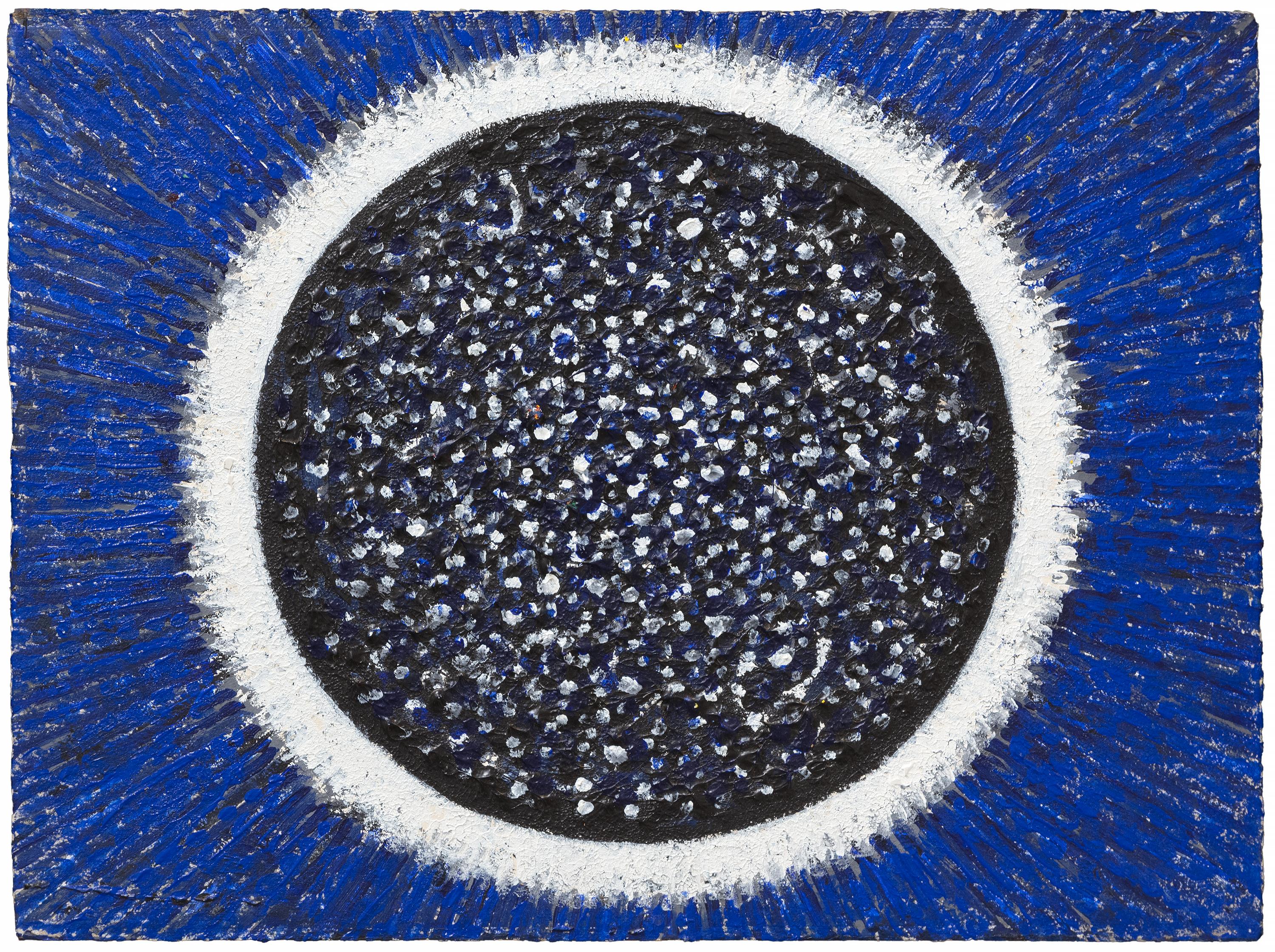 Richard Pousette-Dart Abstract Painting - Untitled, (Black Circle, Space)