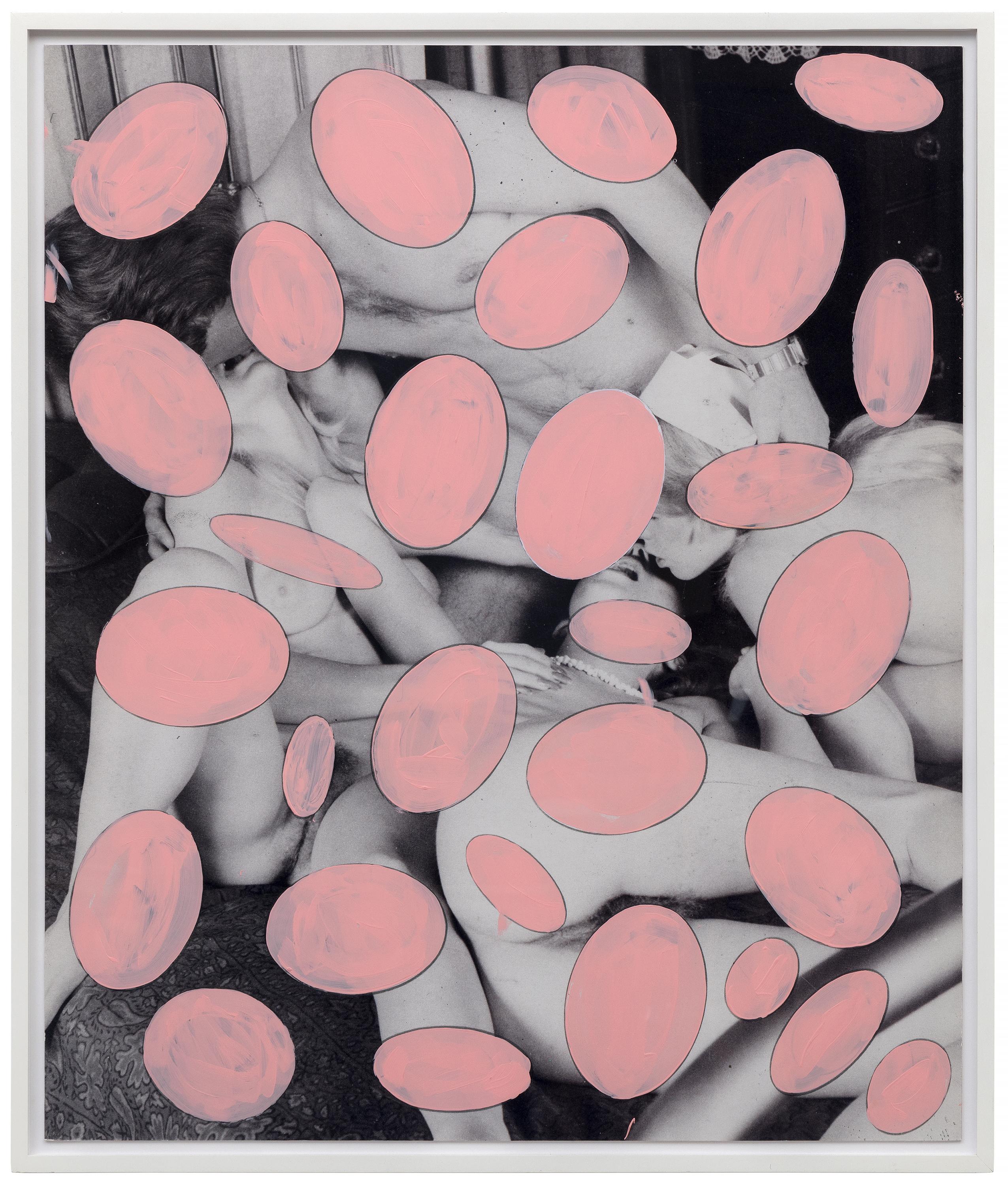Sin título (Pintura censora rosa) - Painting de Richard Prince