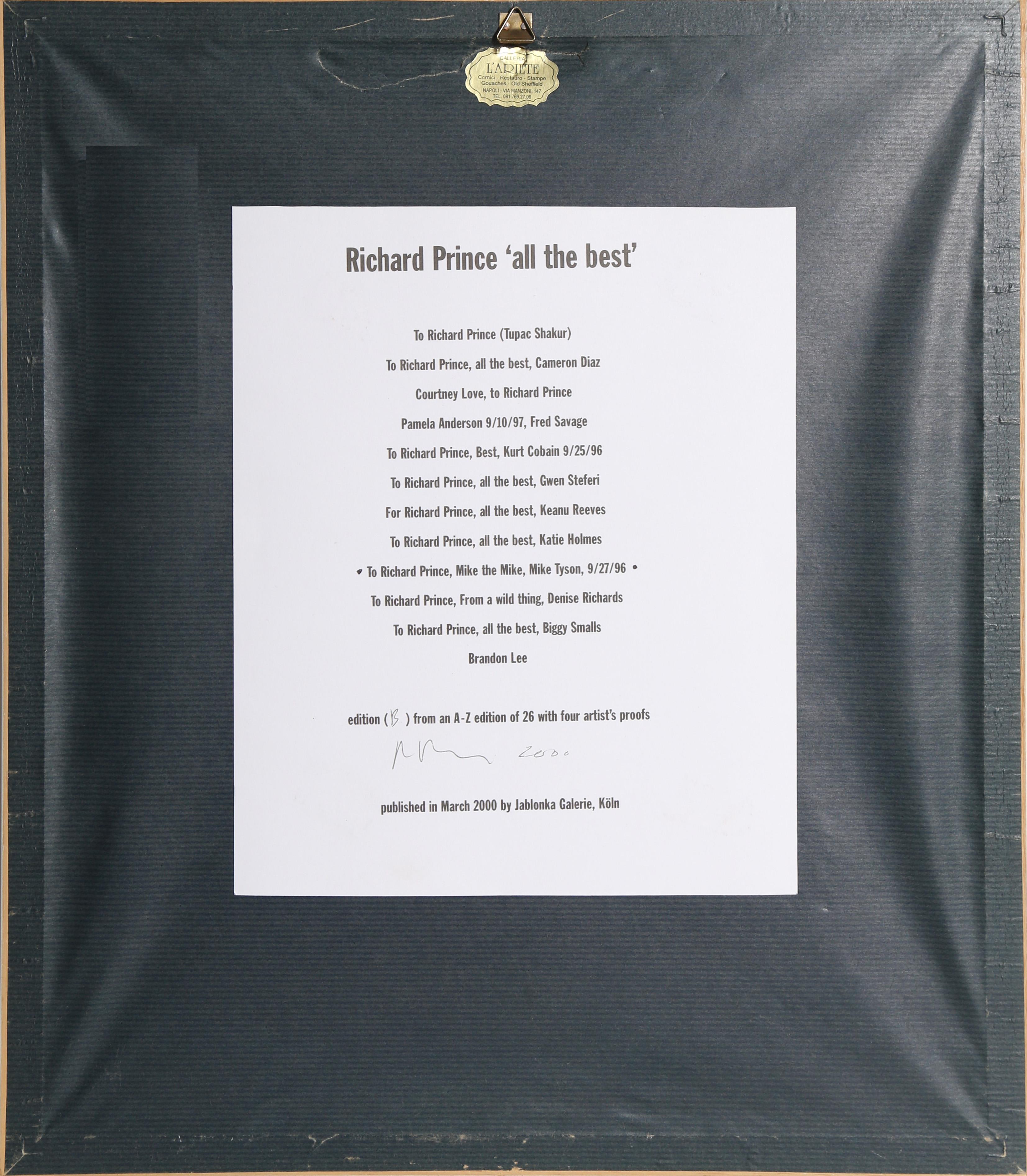 Mike Tyson from All The Best, C-Print by Richard Prince 1