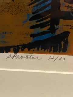 Modern Chromatic Magenta Lithograph by Richard Proctor