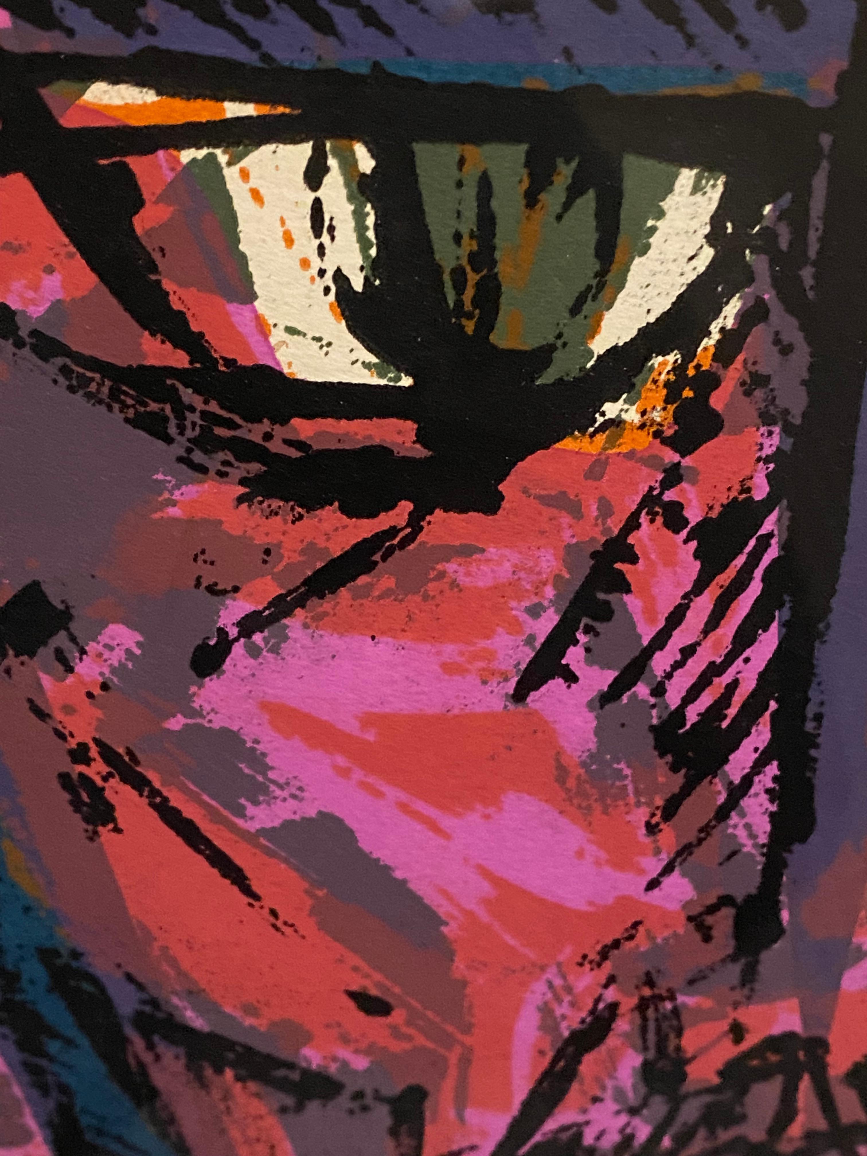 Modern Chromatic Magenta Lithograph by Richard Proctor For Sale 3