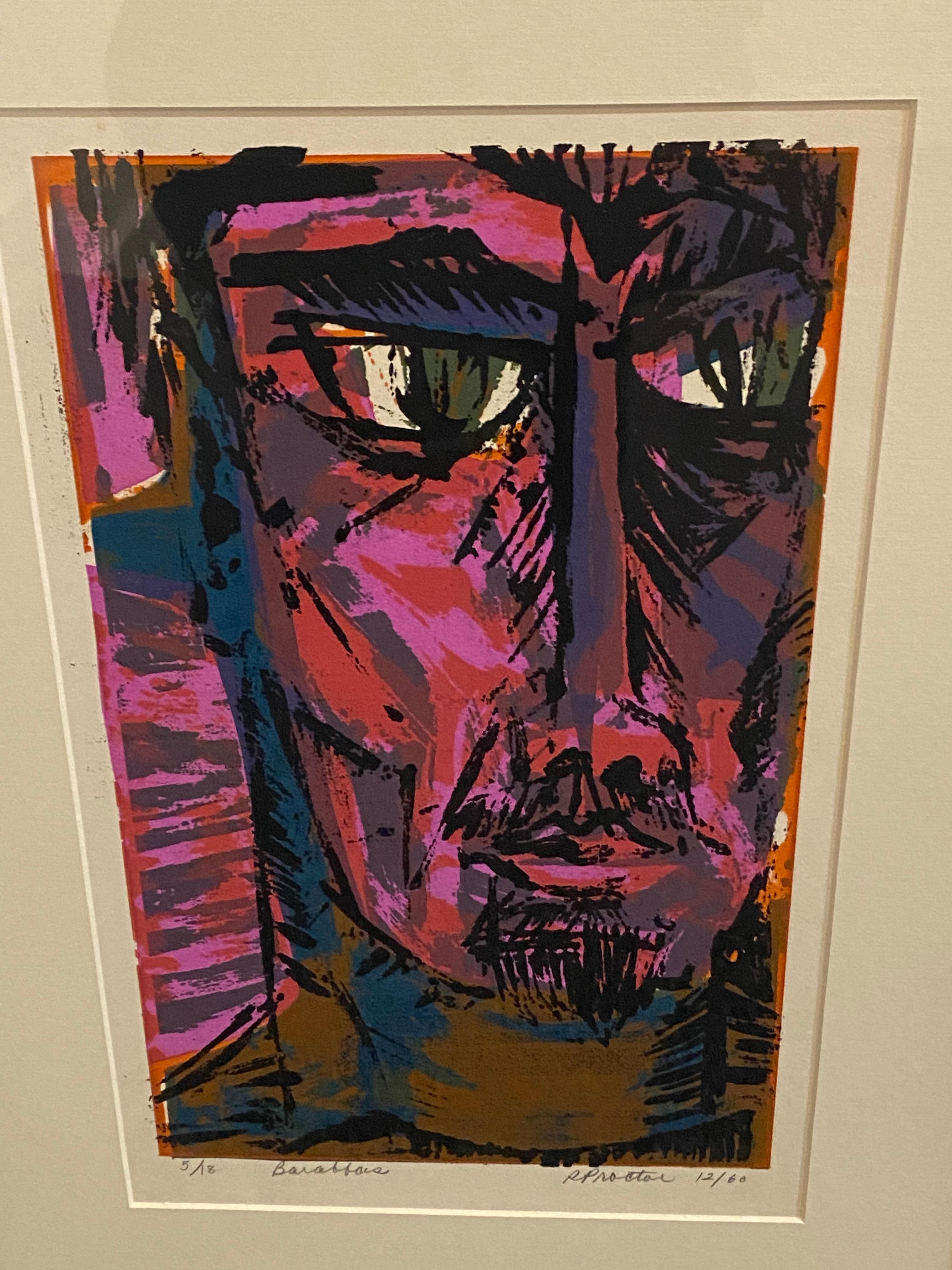 Modern Chromatic Magenta Lithograph by Richard Proctor For Sale 4
