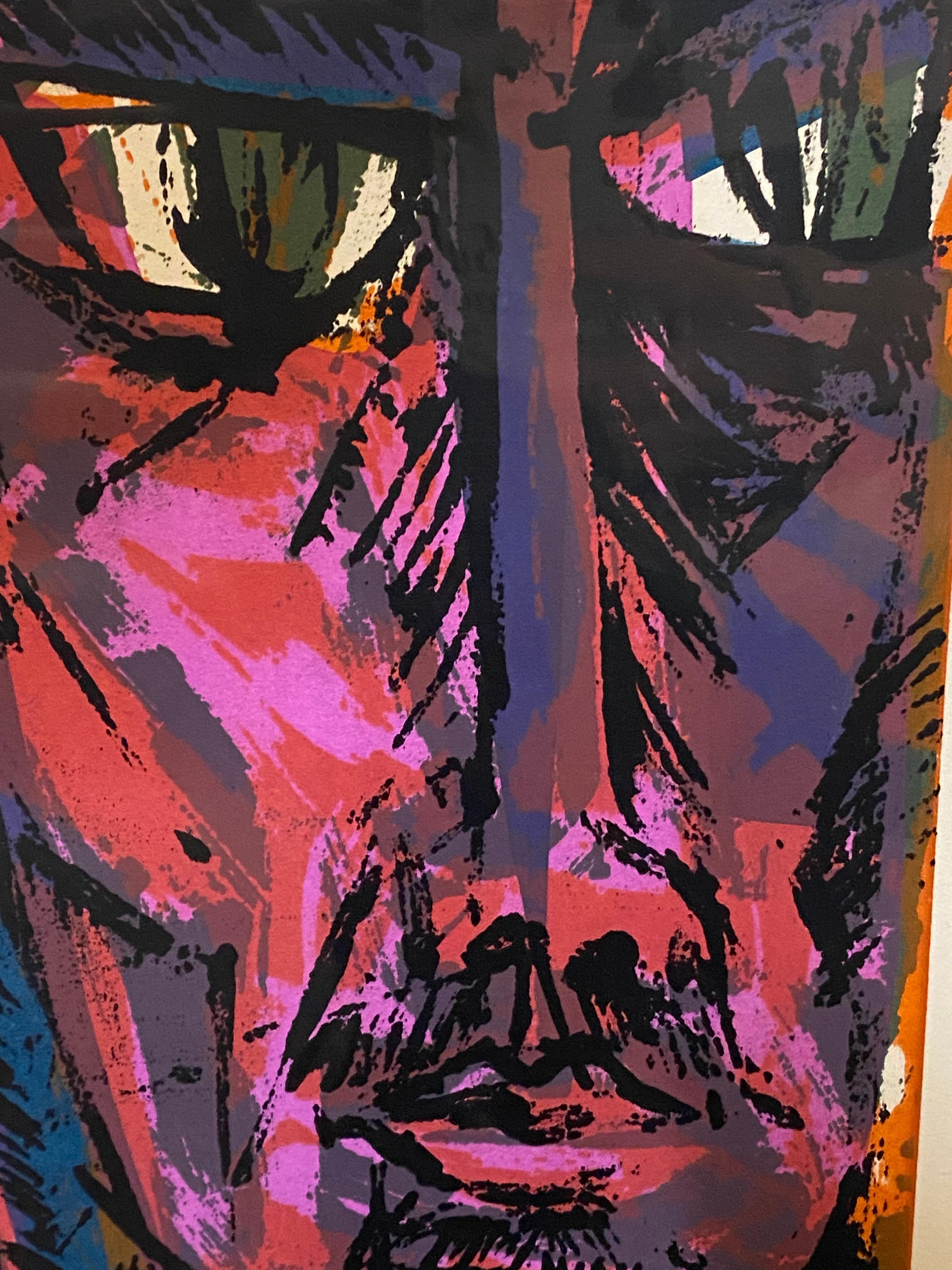 Modern Chromatic Magenta Lithograph by Richard Proctor For Sale 5