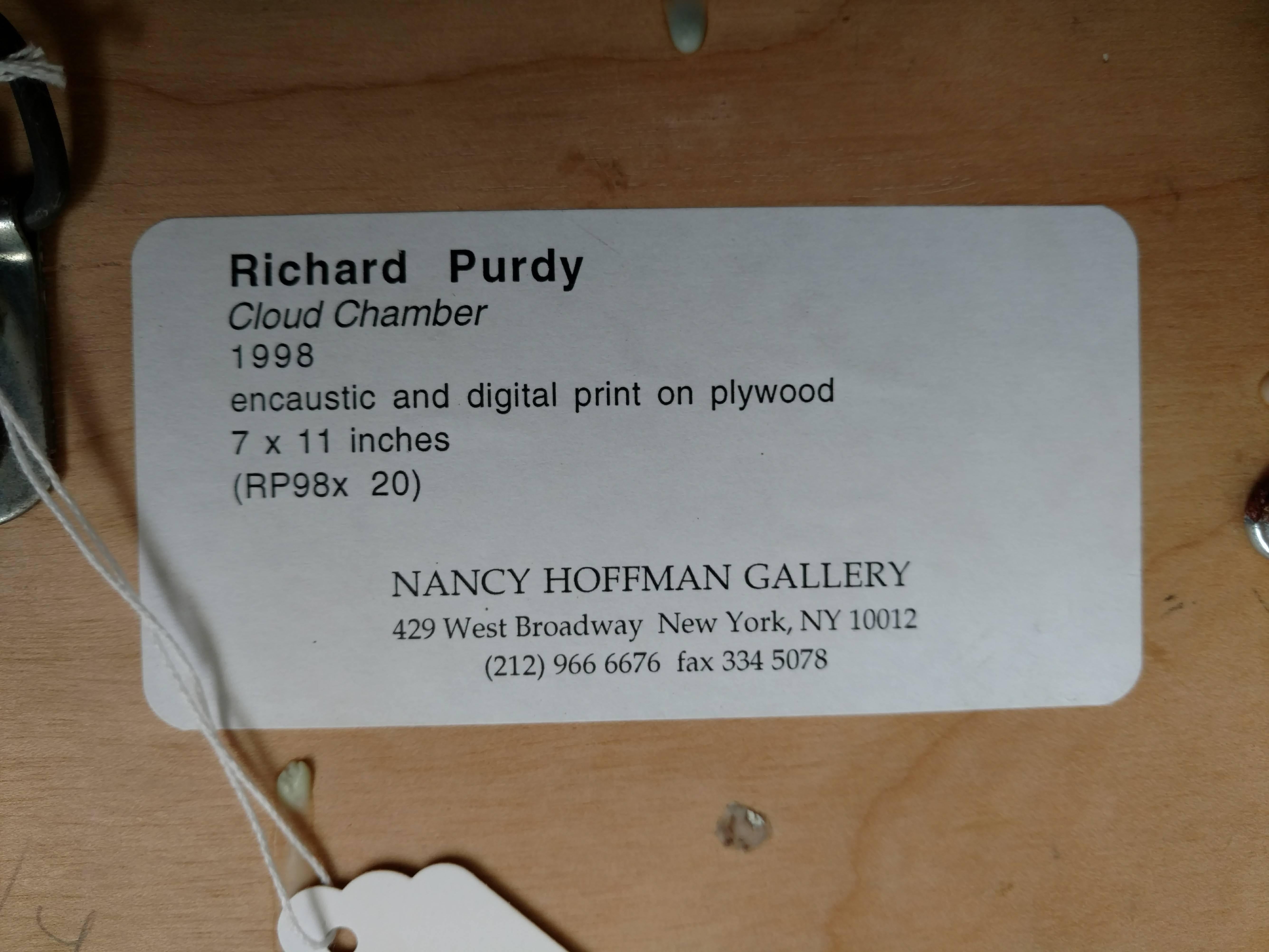 Cloud Chamber, Encaustic and Digital Print on Plywood - Contemporary Mixed Media Art by Richard Purdy