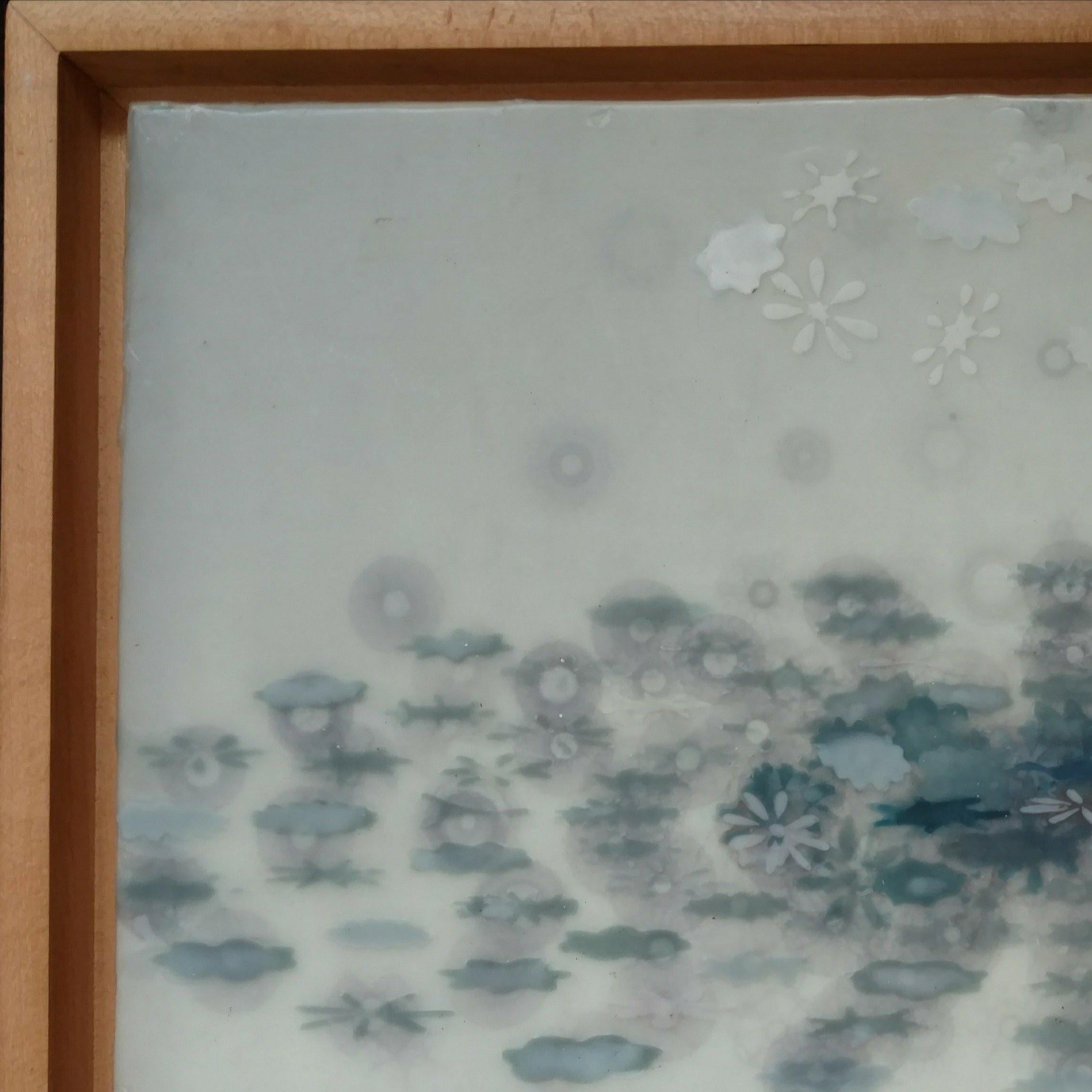 Musical Hat, Encaustic and Digital Print on Plywood For Sale 1