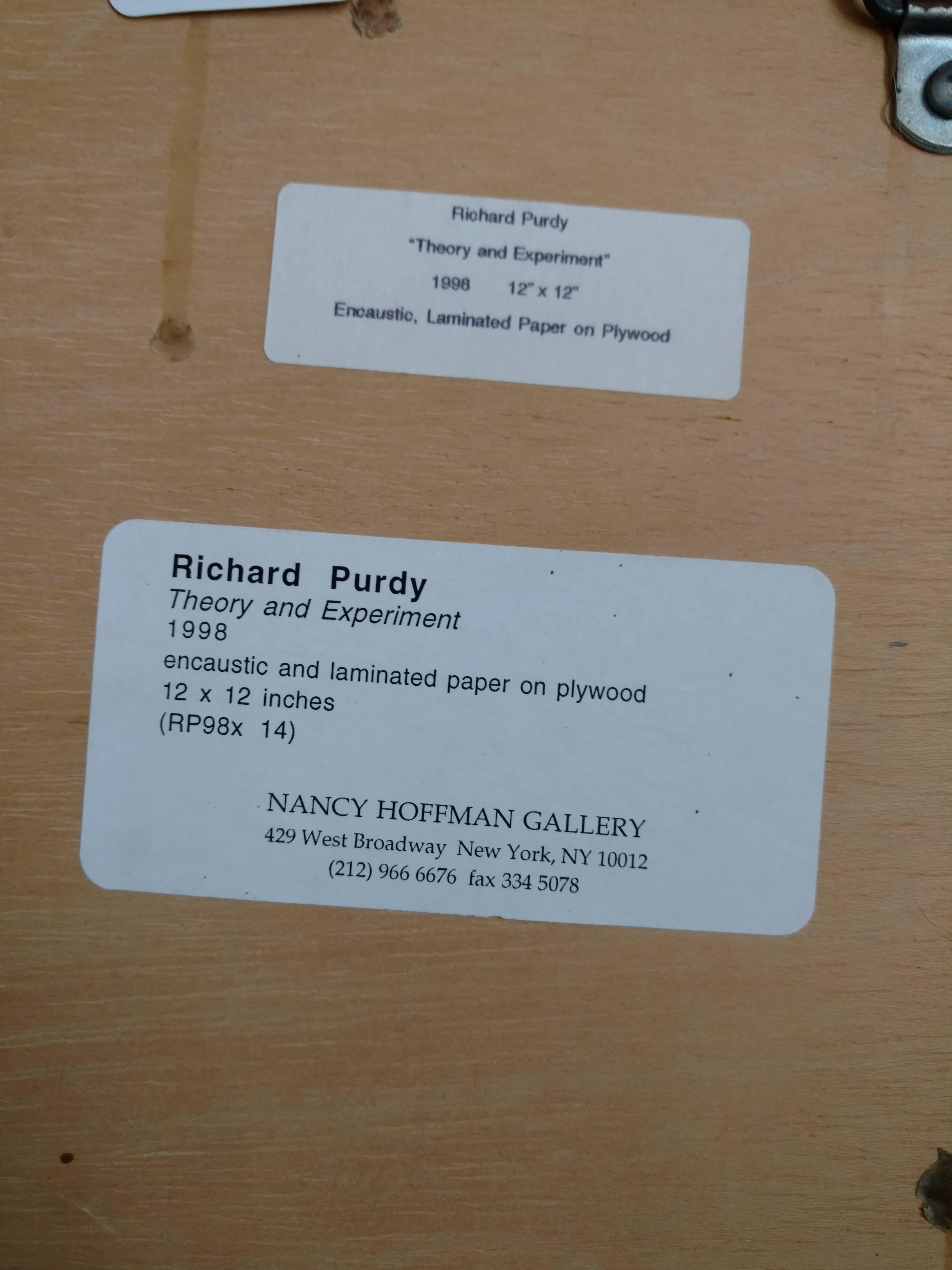 Theory and Experiment, Encaustic and Laminated Paper on Plywood For Sale 1