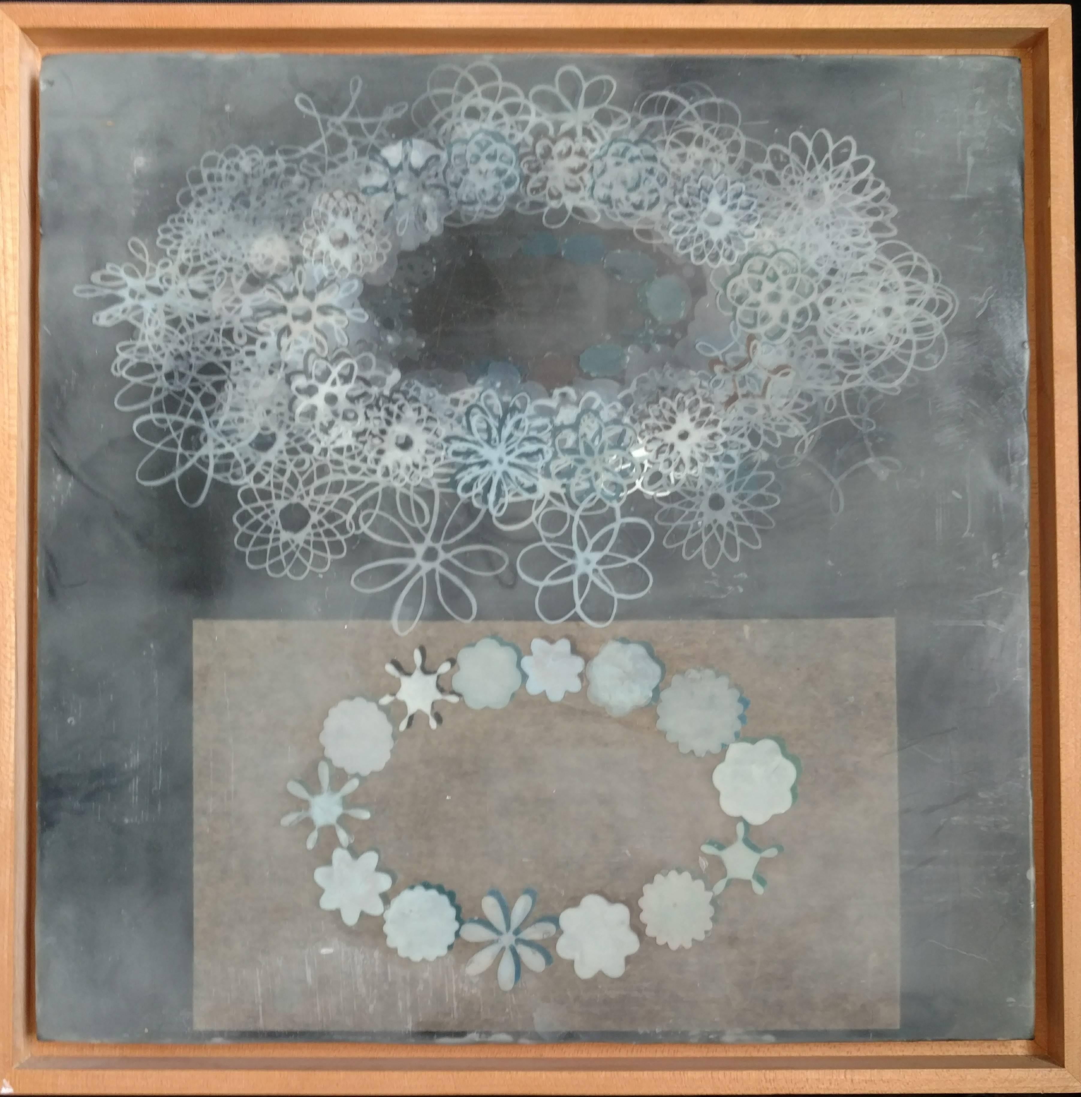 Theory and Experiment, Encaustic and Laminated Paper on Plywood - Mixed Media Art by Richard Purdy