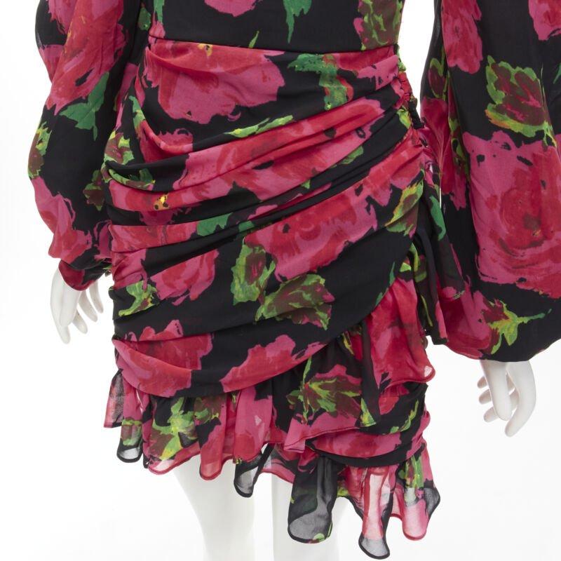 RICHARD QUINN 2020 black red rose print wrap skirt puff sleeve 80's dress UK8 XS
Reference: AAWC/A00027
Brand: Richard Quinn
Material: Polyester
Color: Black, Red
Pattern: Floral
Closure: Zip
Extra Details: Black with red rose print polyester. 80's