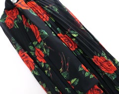 Richard Quinn Vestido con Capa Asimétrica Estampado Rosa Grace