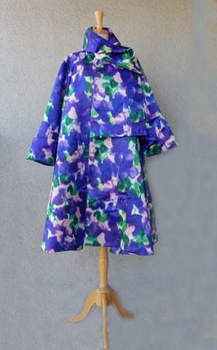 Richard Quinn Pasarela Duquesa Satén y Seda Vestido Abrigo Conjunto