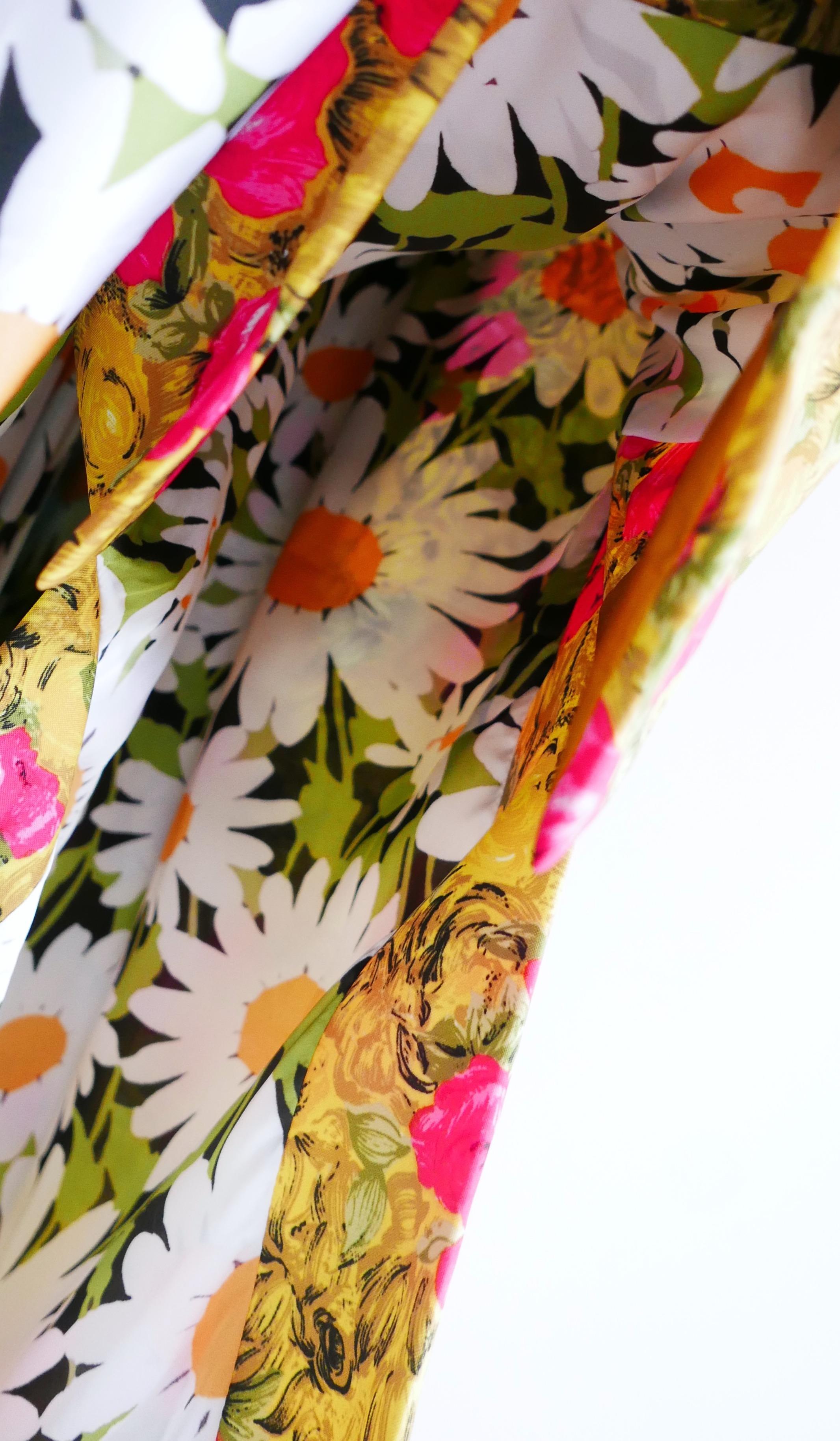 Women's Richard Quinn SS18 Floral Asymmetric Draped Dress For Sale