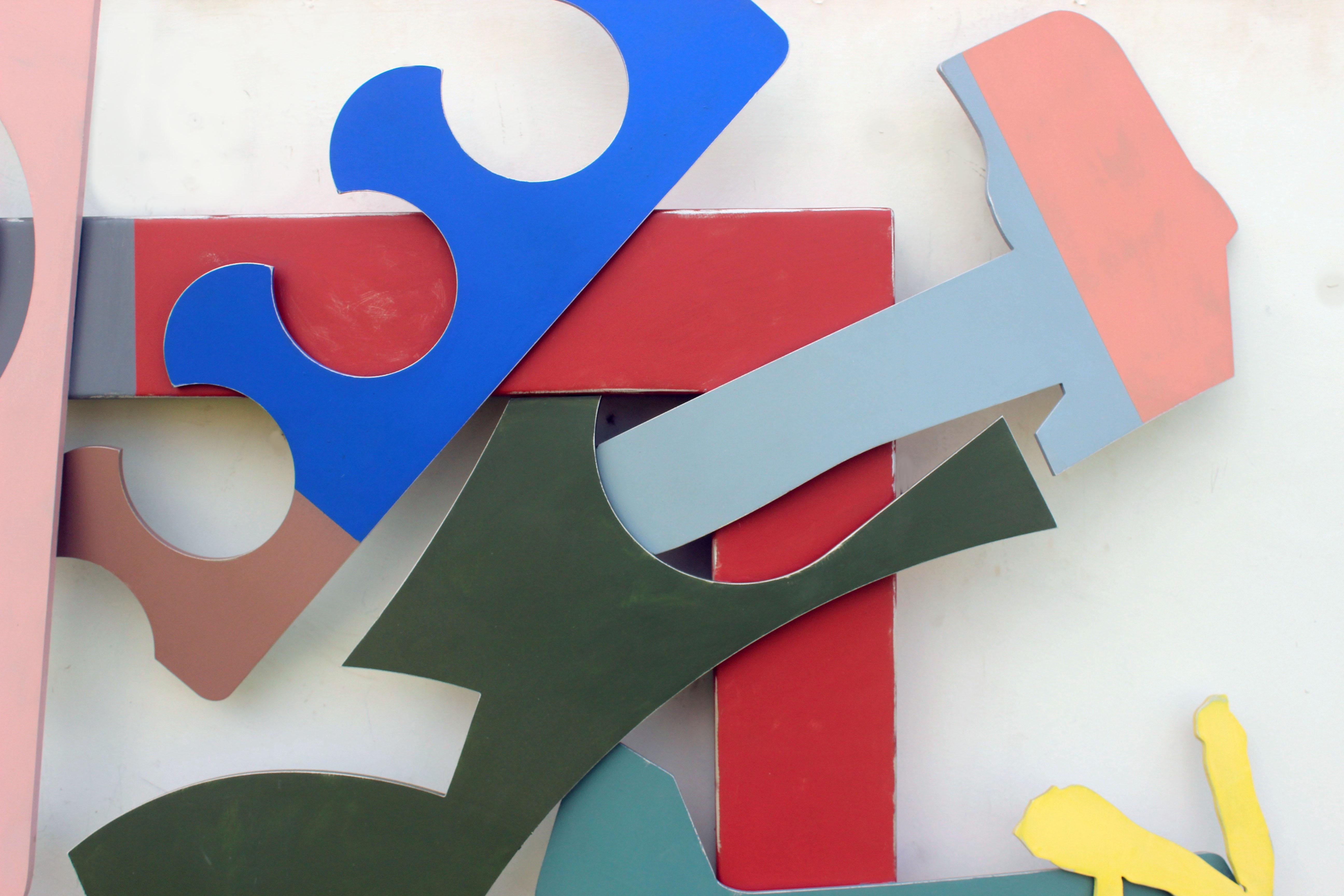 Ventana 3 - Abstract Sculpture Gris de Richard Rand Taylor