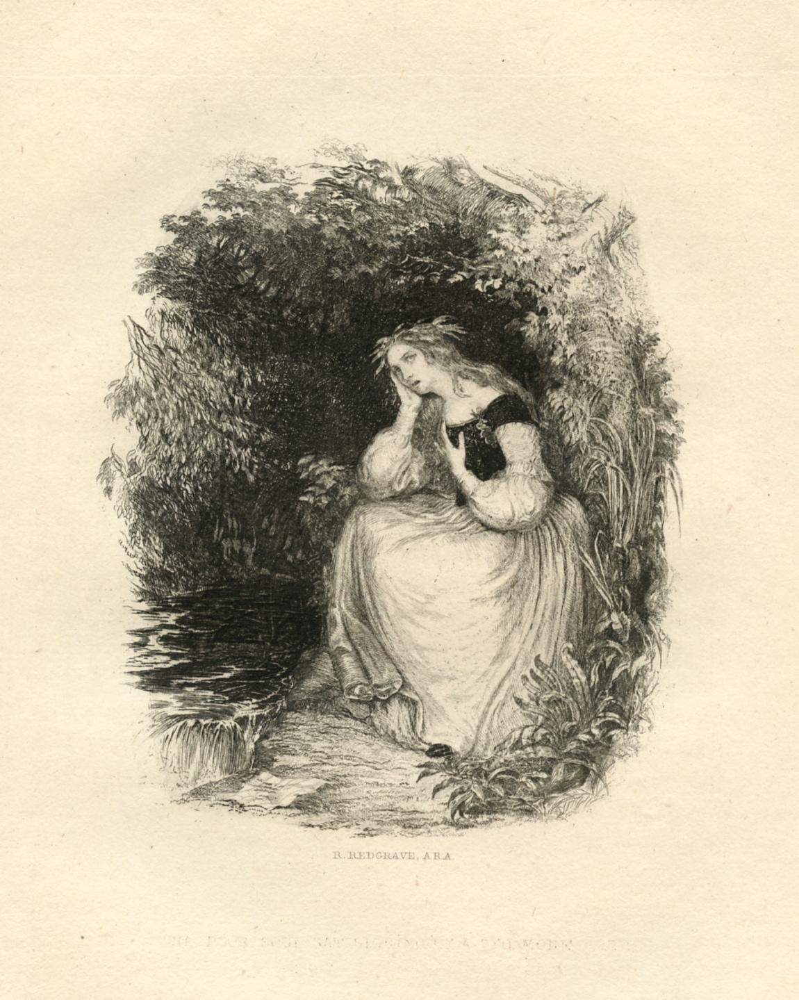 "Barbara" original etching - Print by Richard Redgrave
